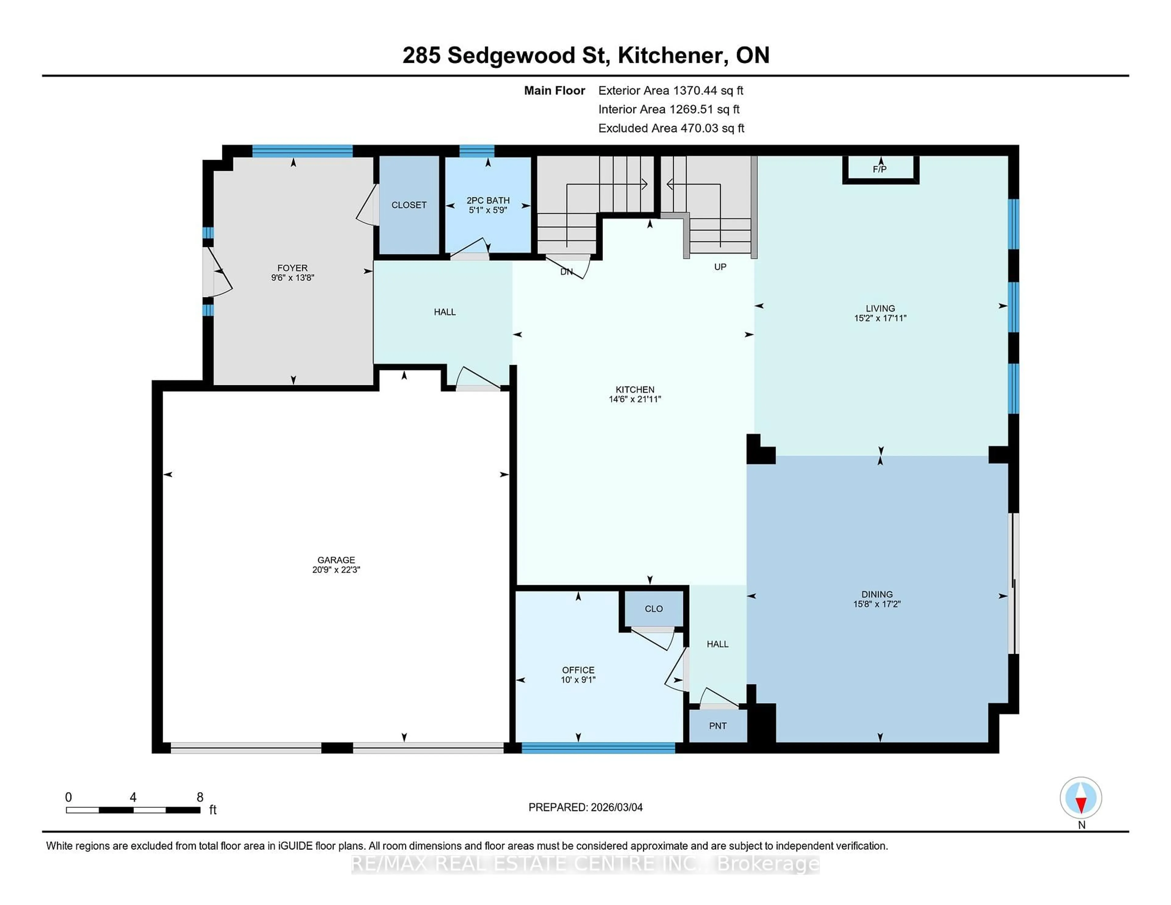 Floor plan for 285 Sedgewood St, Kitchener Ontario N2P 0G6