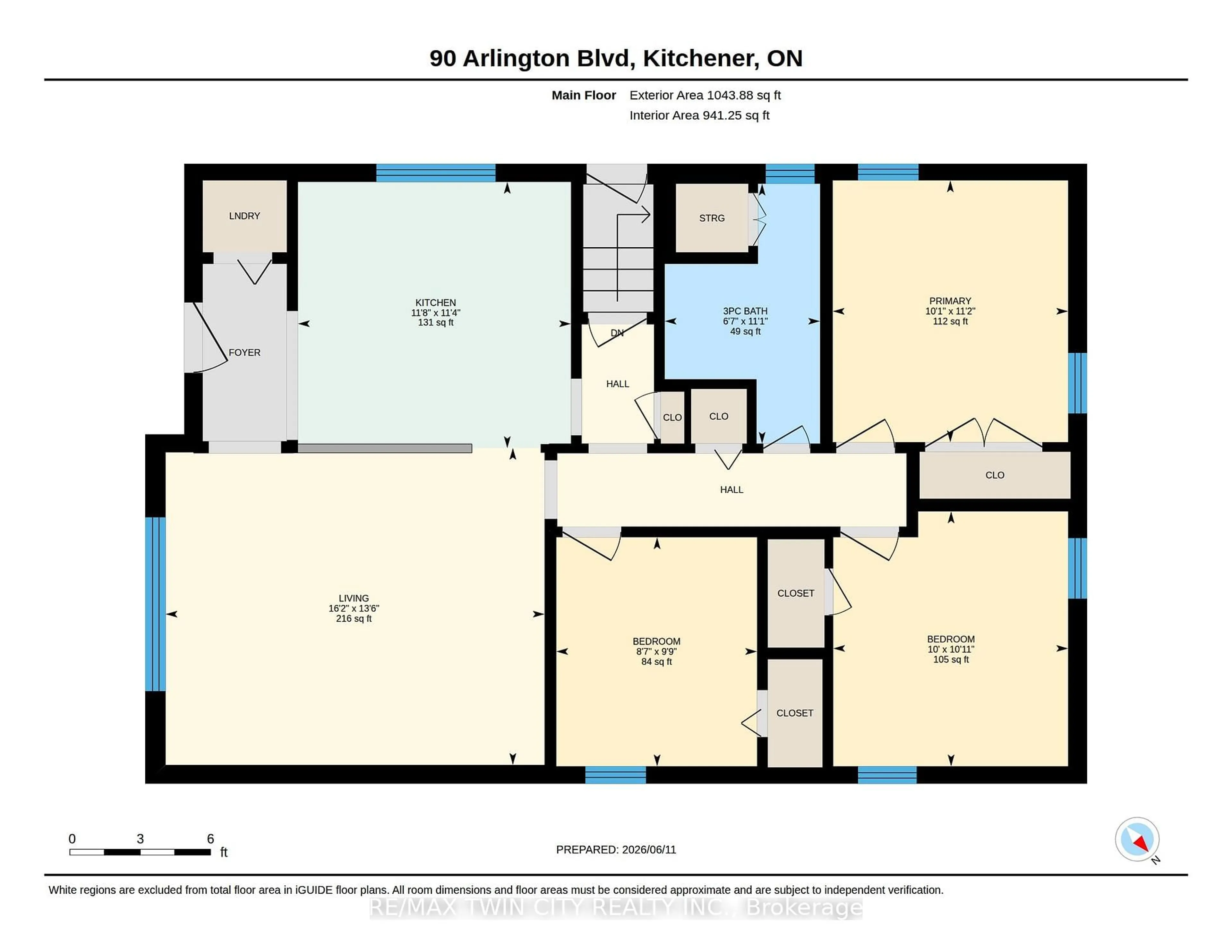 Floor plan for 90 Arlington Blvd, Kitchener Ontario N2A 2G9