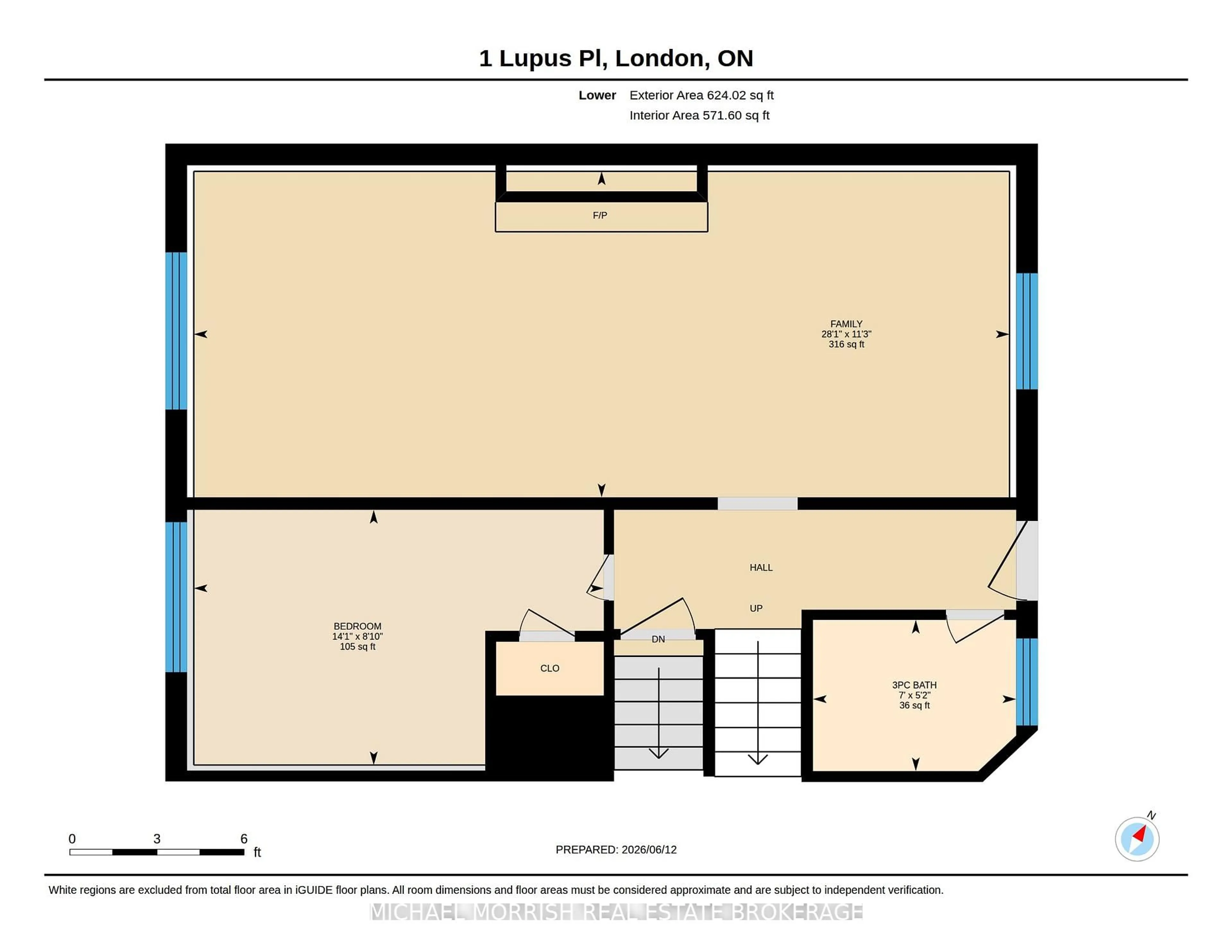 Floor plan for 1 Lupus Pl, London South Ontario N6C 4X2
