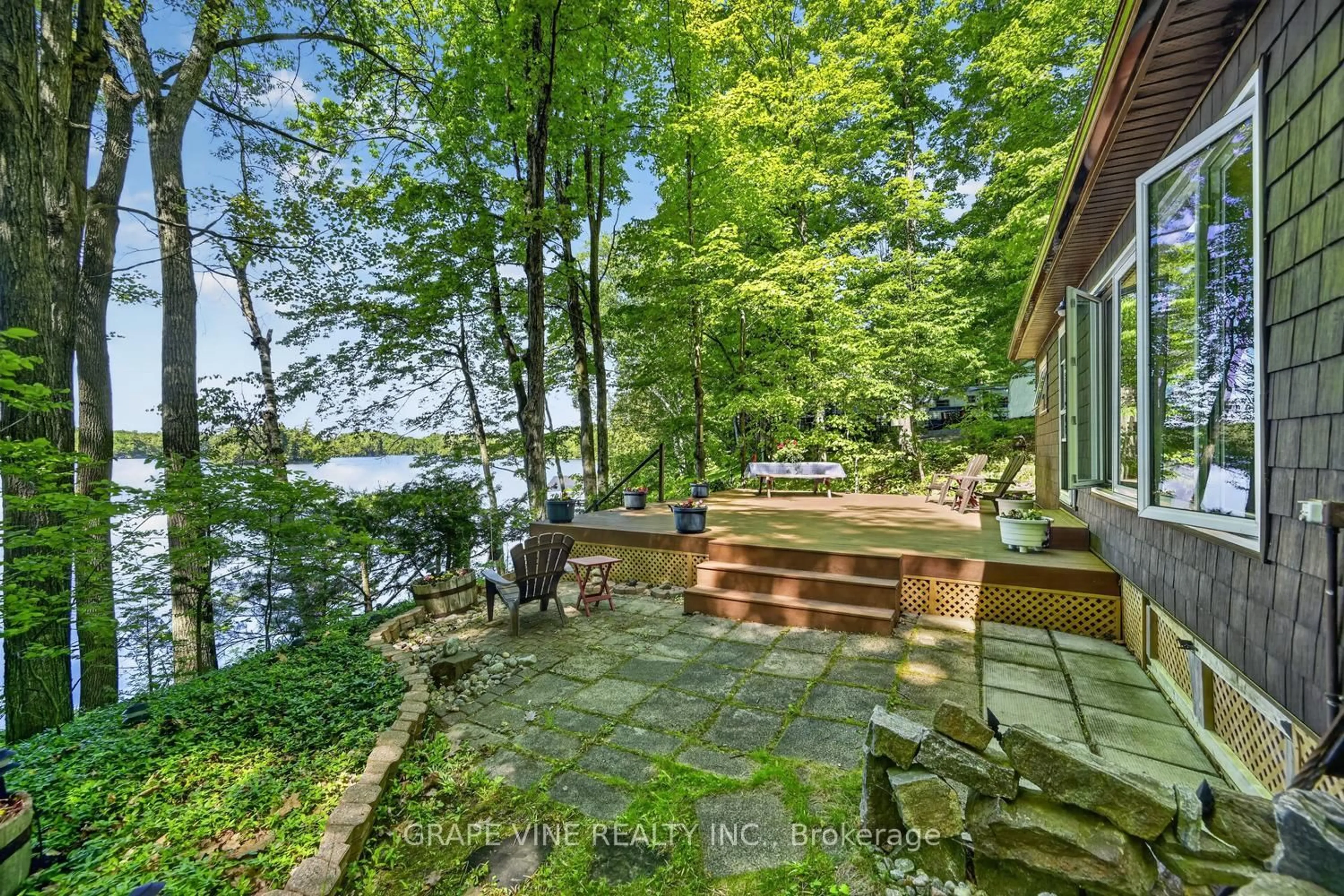 Patio, water/lake/river/ocean view for 1010 Firefly Lane, Perth Road Ontario K0H 2L0