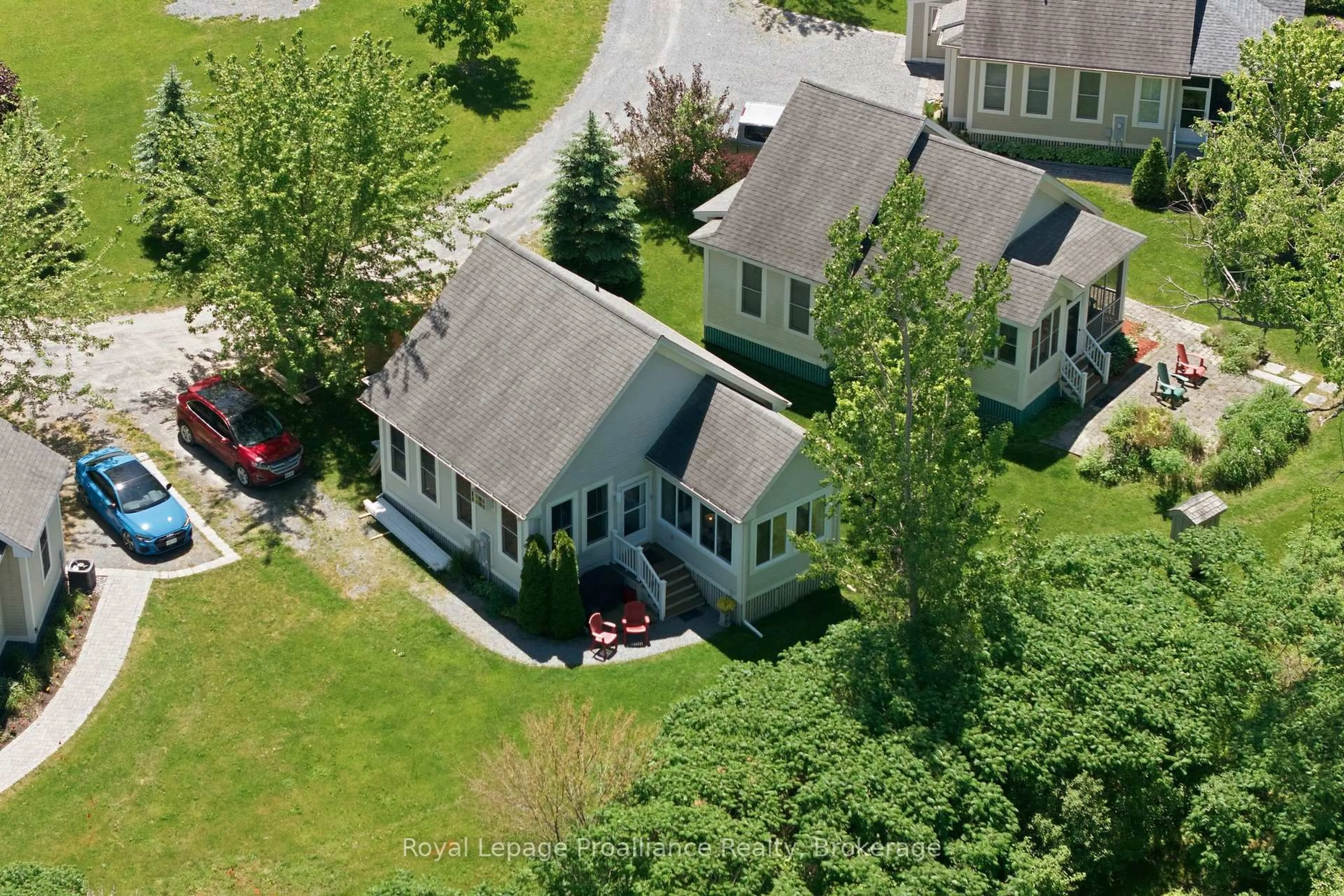 A pic from outside/outdoor area/front of a property/back of a property/a pic from drone, street for 16 Nature's Lane, Prince Edward County Ontario K8P 0C5
