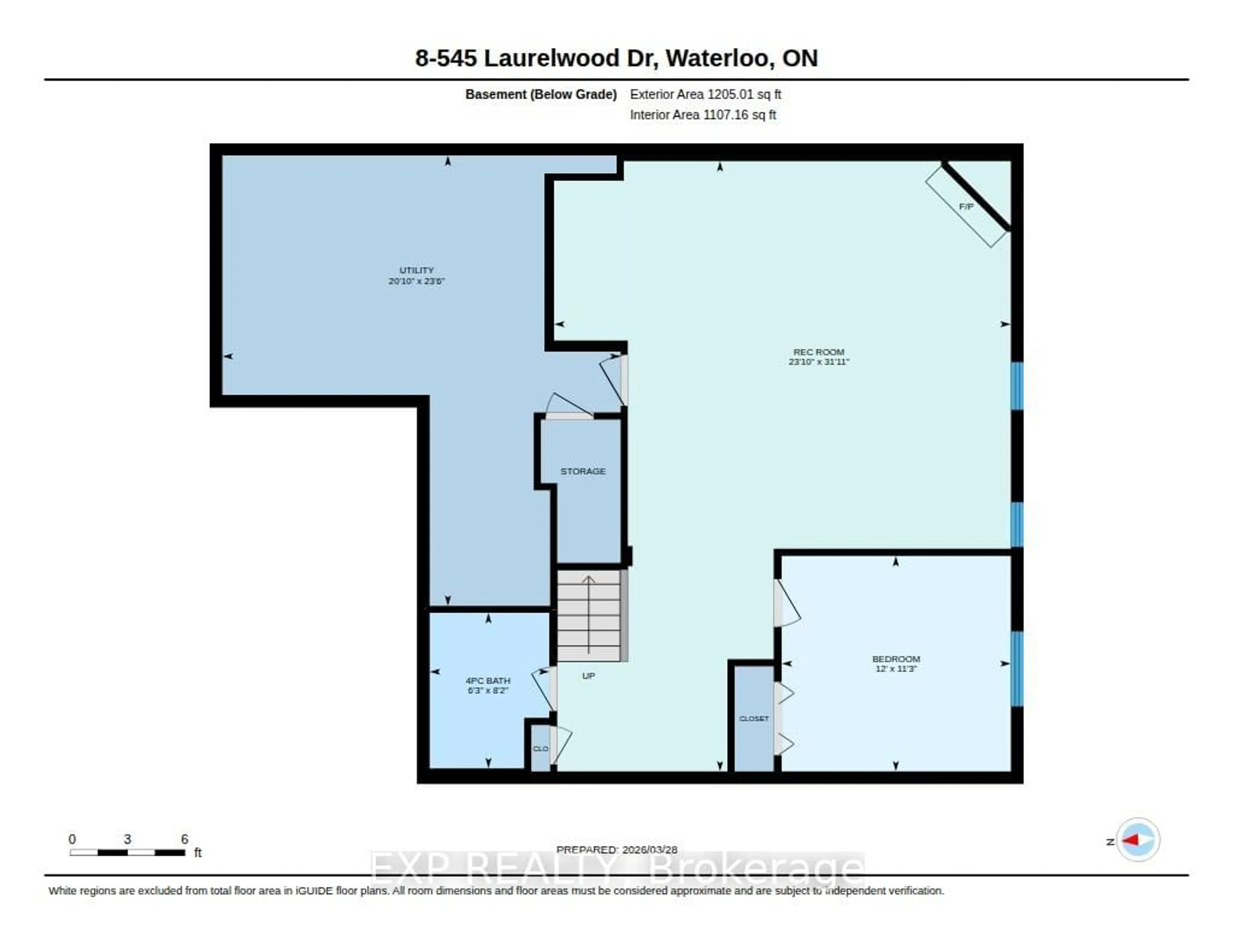 Floor plan for 545 Laurelwood Dr #8, Waterloo Ontario N2V 2R4