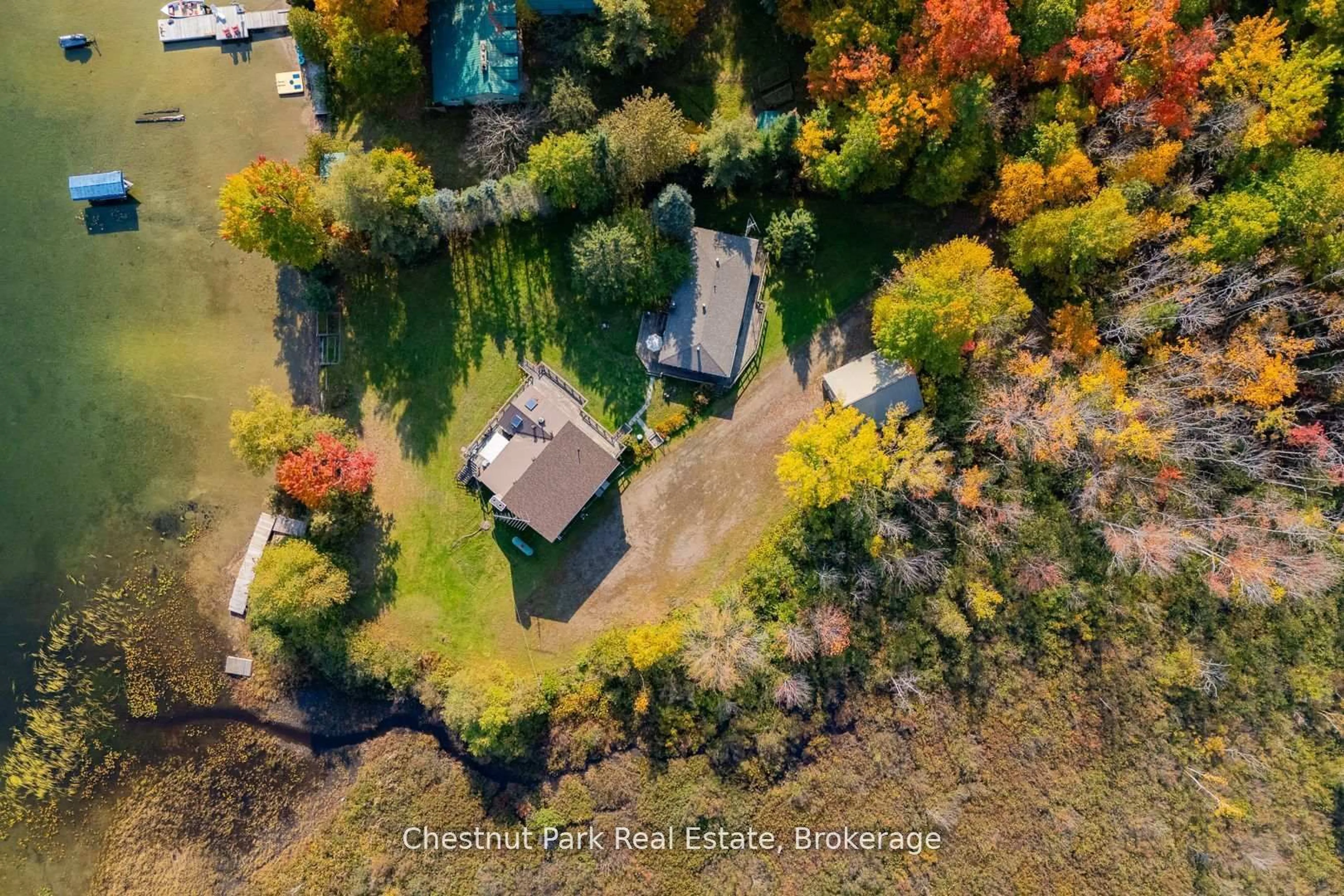 A pic from outside/outdoor area/front of a property/back of a property/a pic from drone, unknown for 170 Long Point Rd, Huntsville Ontario P0B 1M0