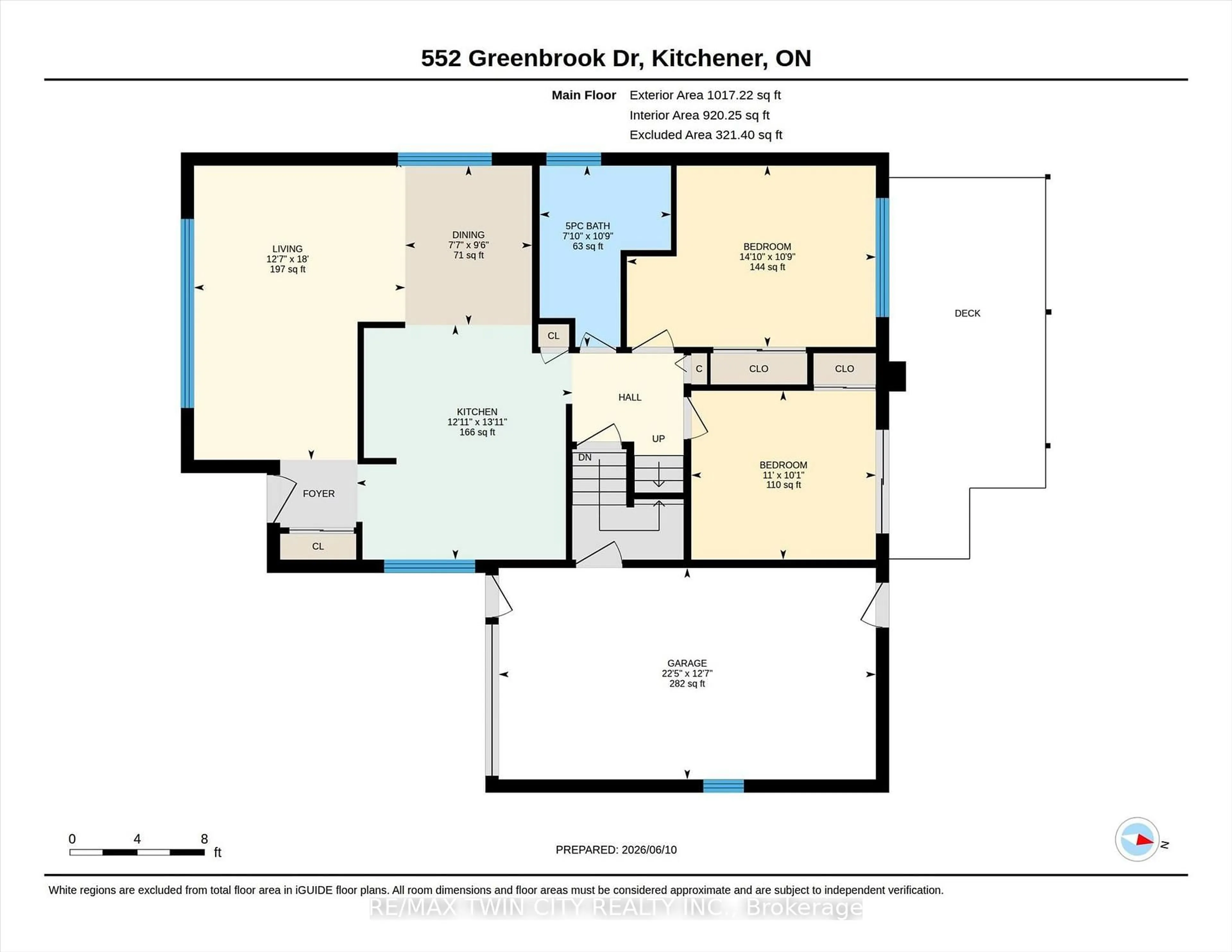 Floor plan for 552 Greenbrook Dr, Kitchener Ontario N2M 4K6