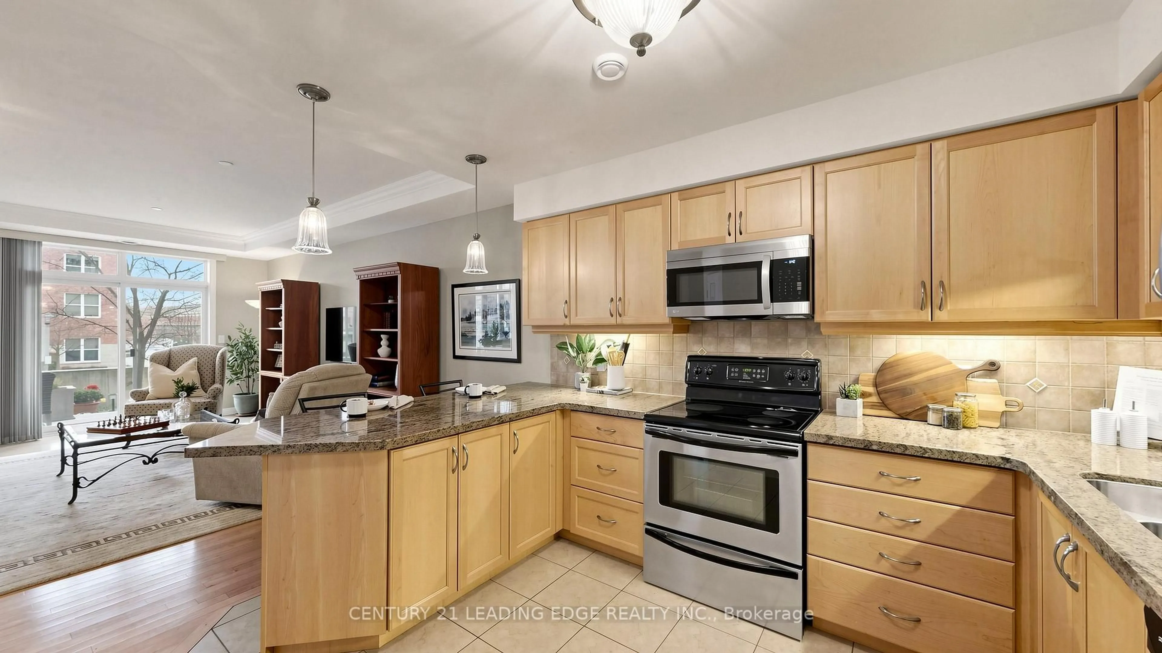 Open concept kitchen, ceramic/tile floor for 65 BAYBERRY Dr #C106, Guelph Ontario N1G 4X7