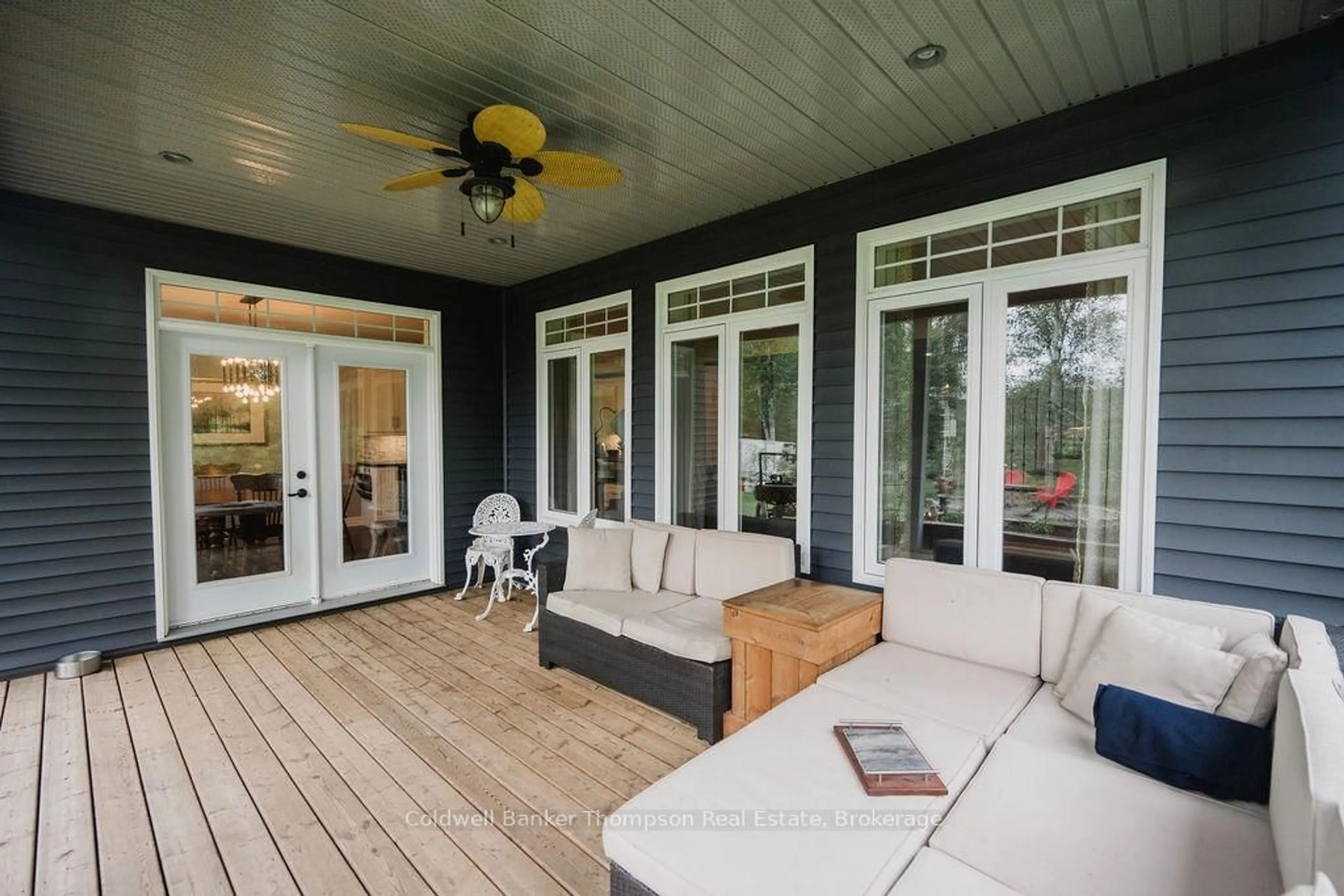 Patio, water/lake/river/ocean view for 39 Riverside Ave, South River Ontario P0A 1X0