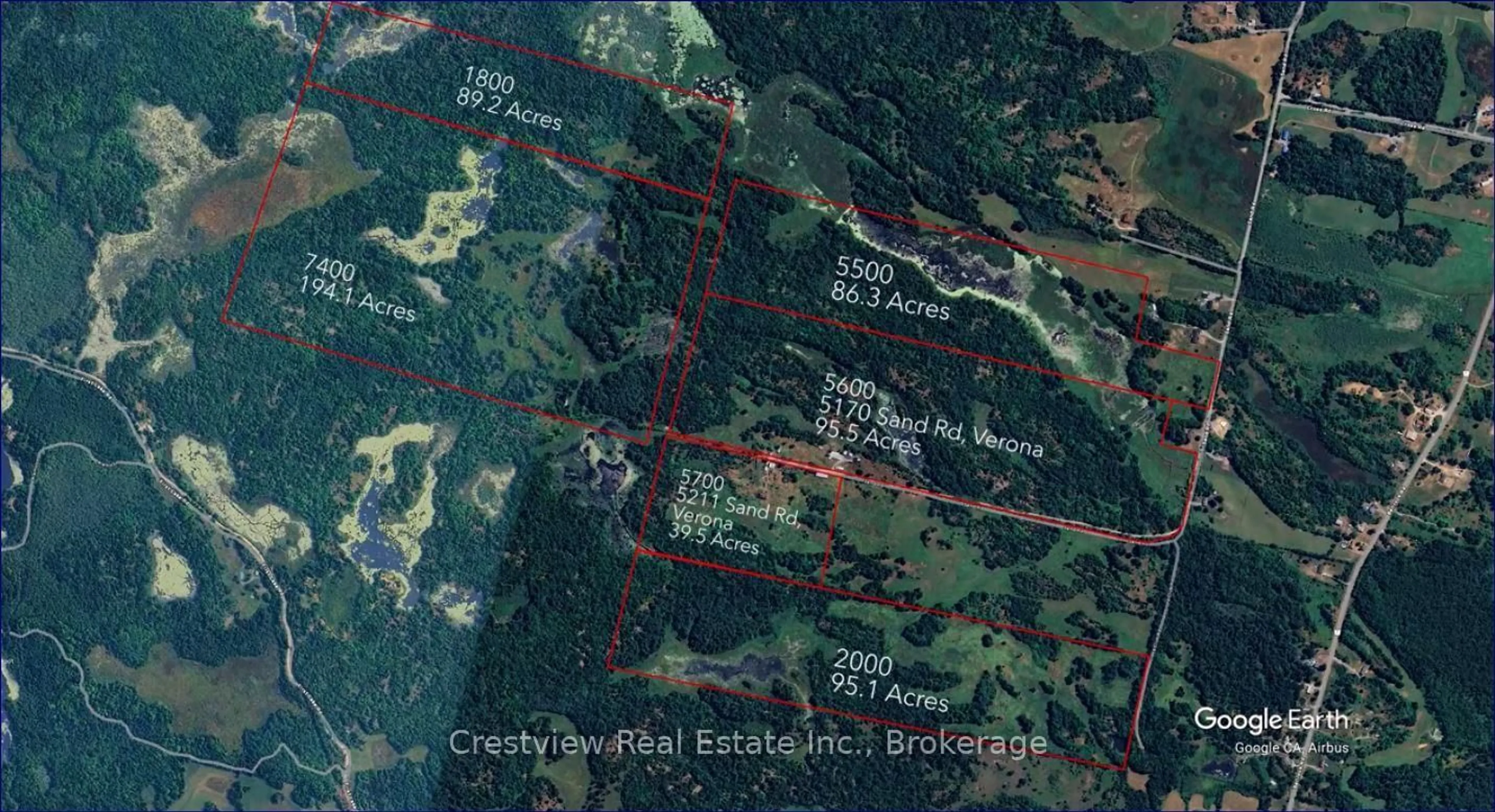 Picture of a map for 5170 Verona Sand Rd, Verona Ontario K0H 2W0