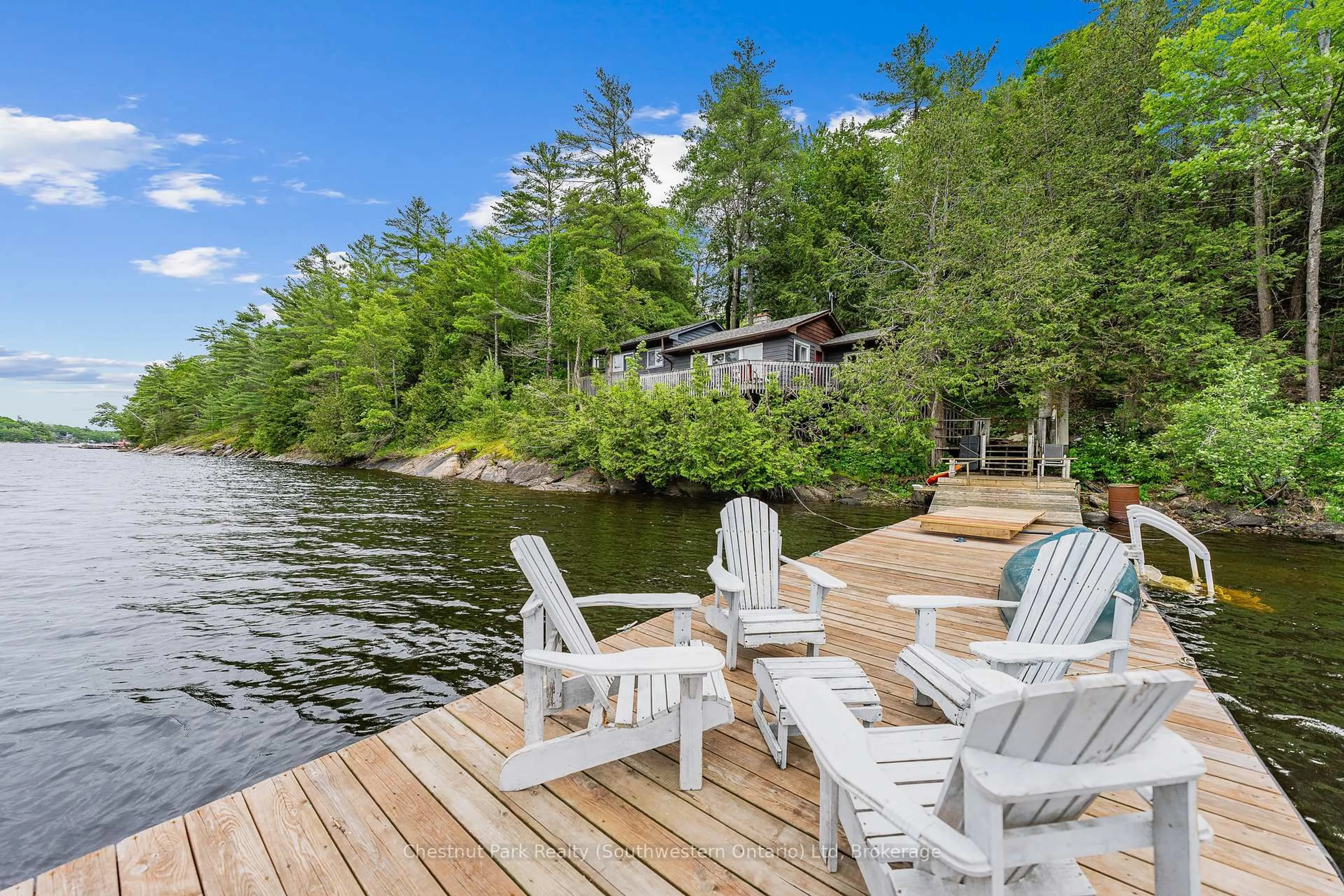 Patio, water/lake/river/ocean view for 3228 Twelve Mile Bay Rd, Georgian Bay Ontario P0C 1H0