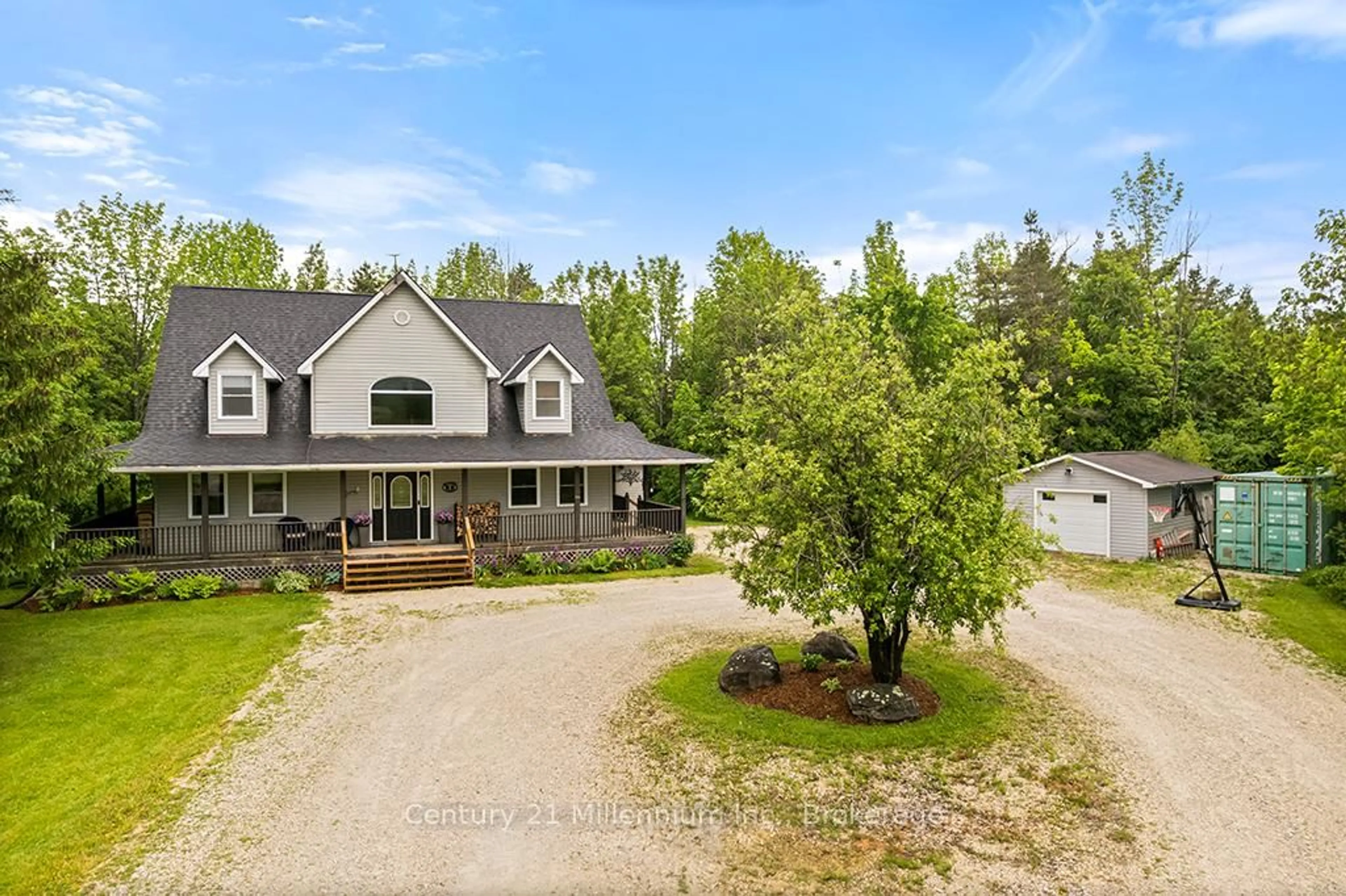 A pic from outside/outdoor area/front of a property/back of a property/a pic from drone, unknown for 245650 22 Sdrd, Meaford Ontario N4L 0A7