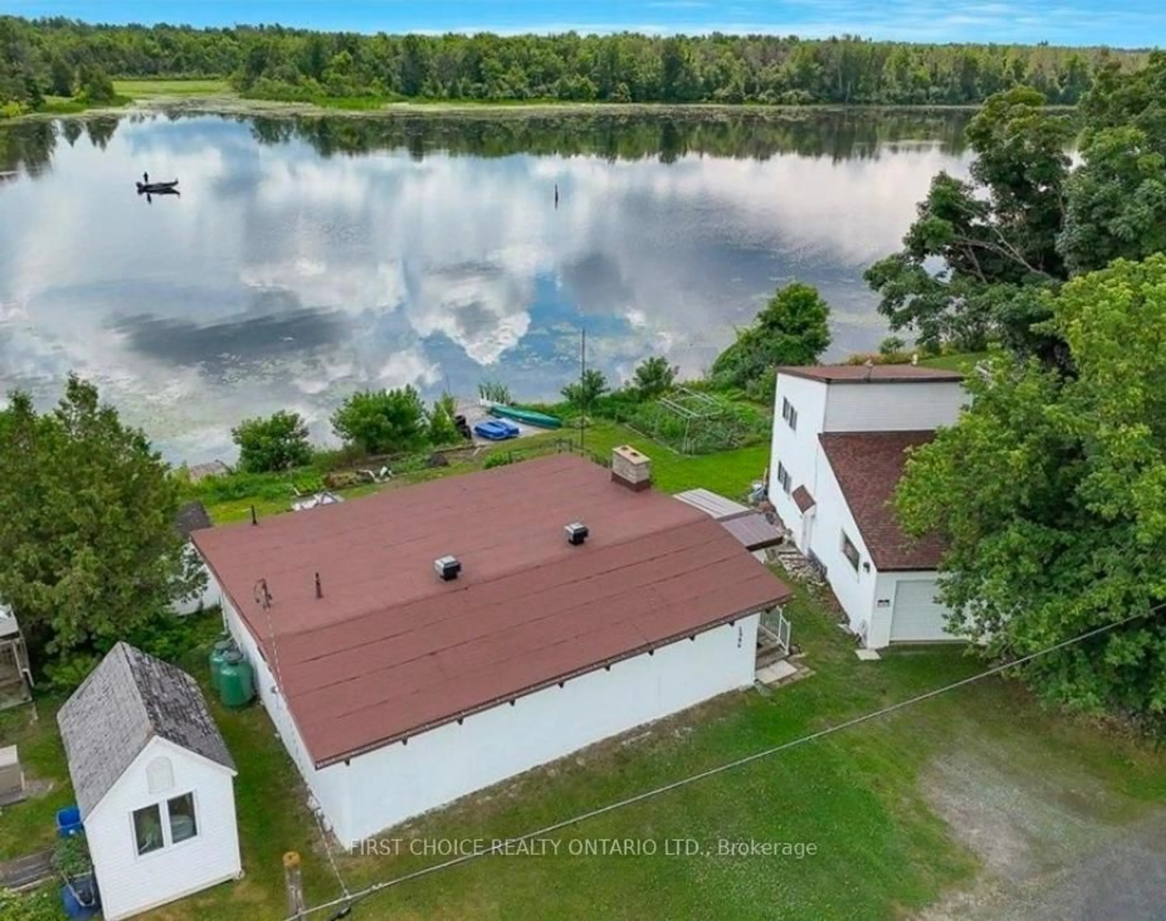 A pic from outside/outdoor area/front of a property/back of a property/a pic from drone, water/lake/river/ocean view for 2986 Beaman Lane, Kemptville Ontario K0G 1J0