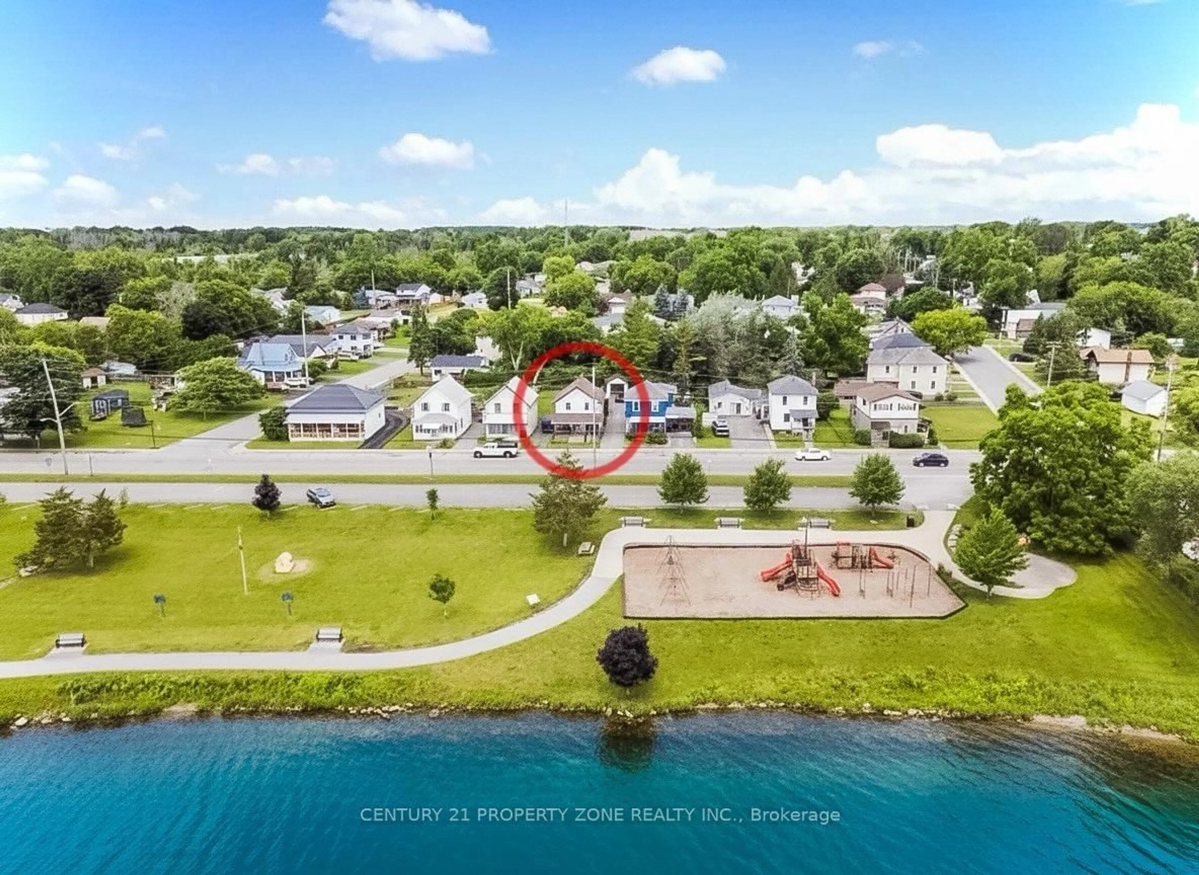 A pic from outside/outdoor area/front of a property/back of a property/a pic from drone, water/lake/river/ocean view for 171 Main St, Deseronto Ontario K0K 1X0
