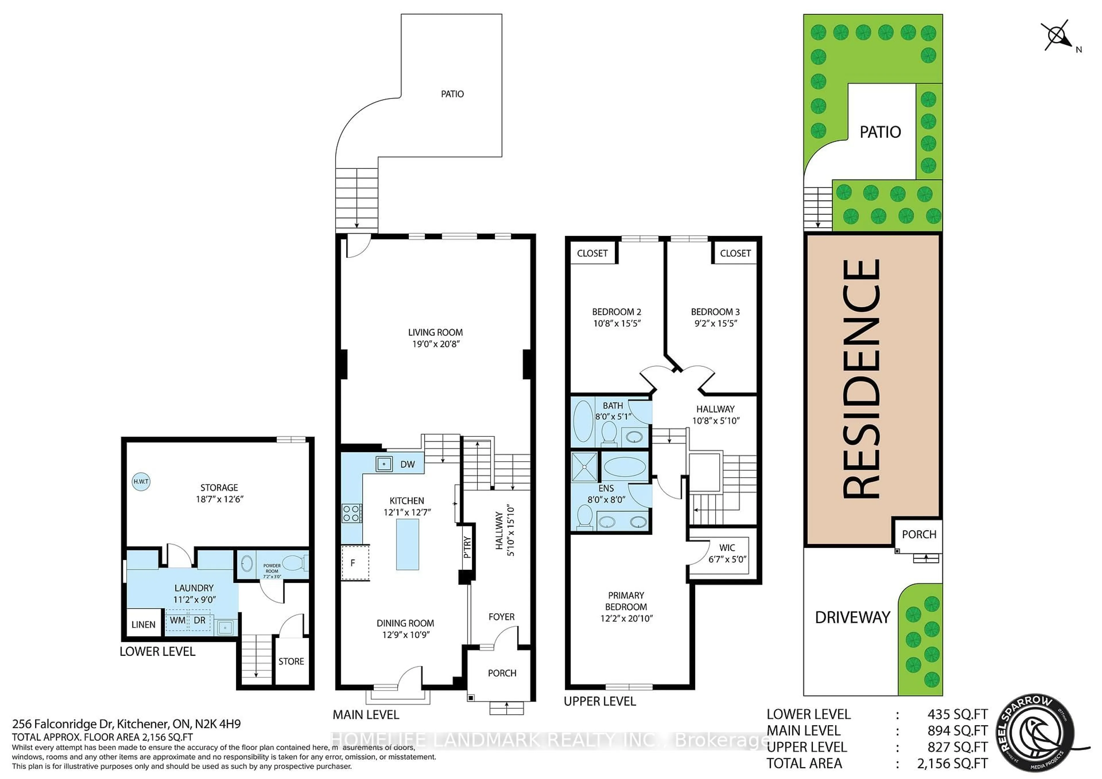 Floor plan for 256 FALCONRIDGE Dr, Kitchener Ontario N2K 0C5