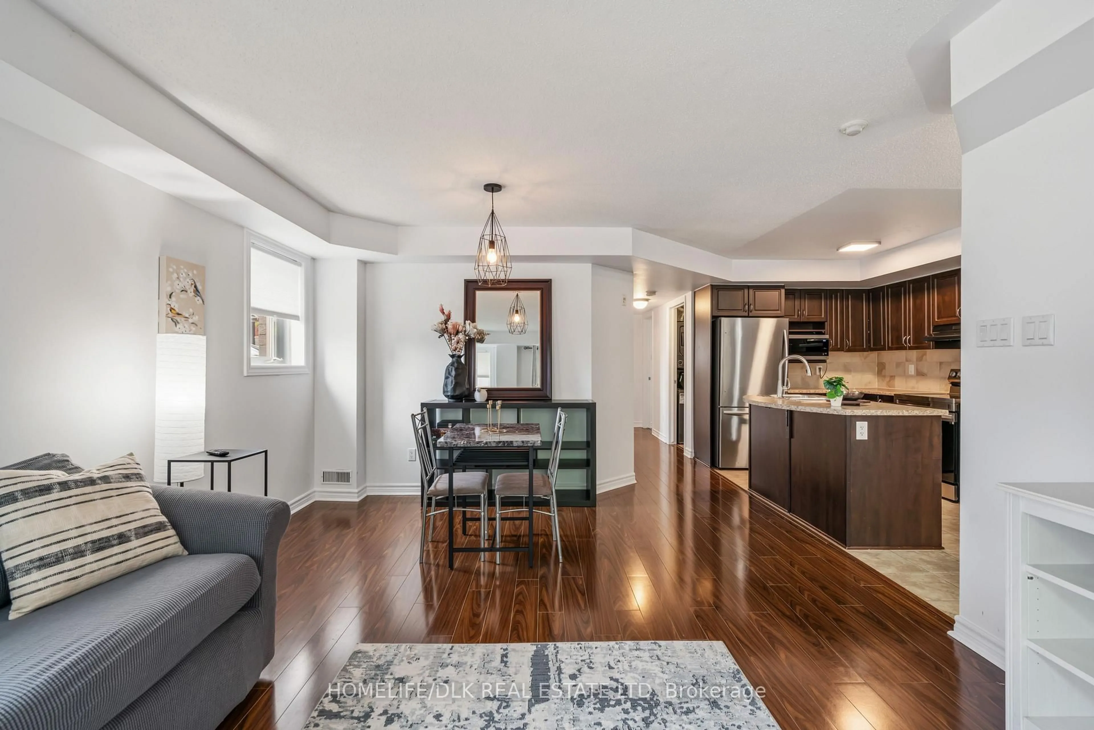 Open concept kitchen, wood/laminate floor for 510 Stonefield Private #2, Ottawa Ontario K2G 4R3