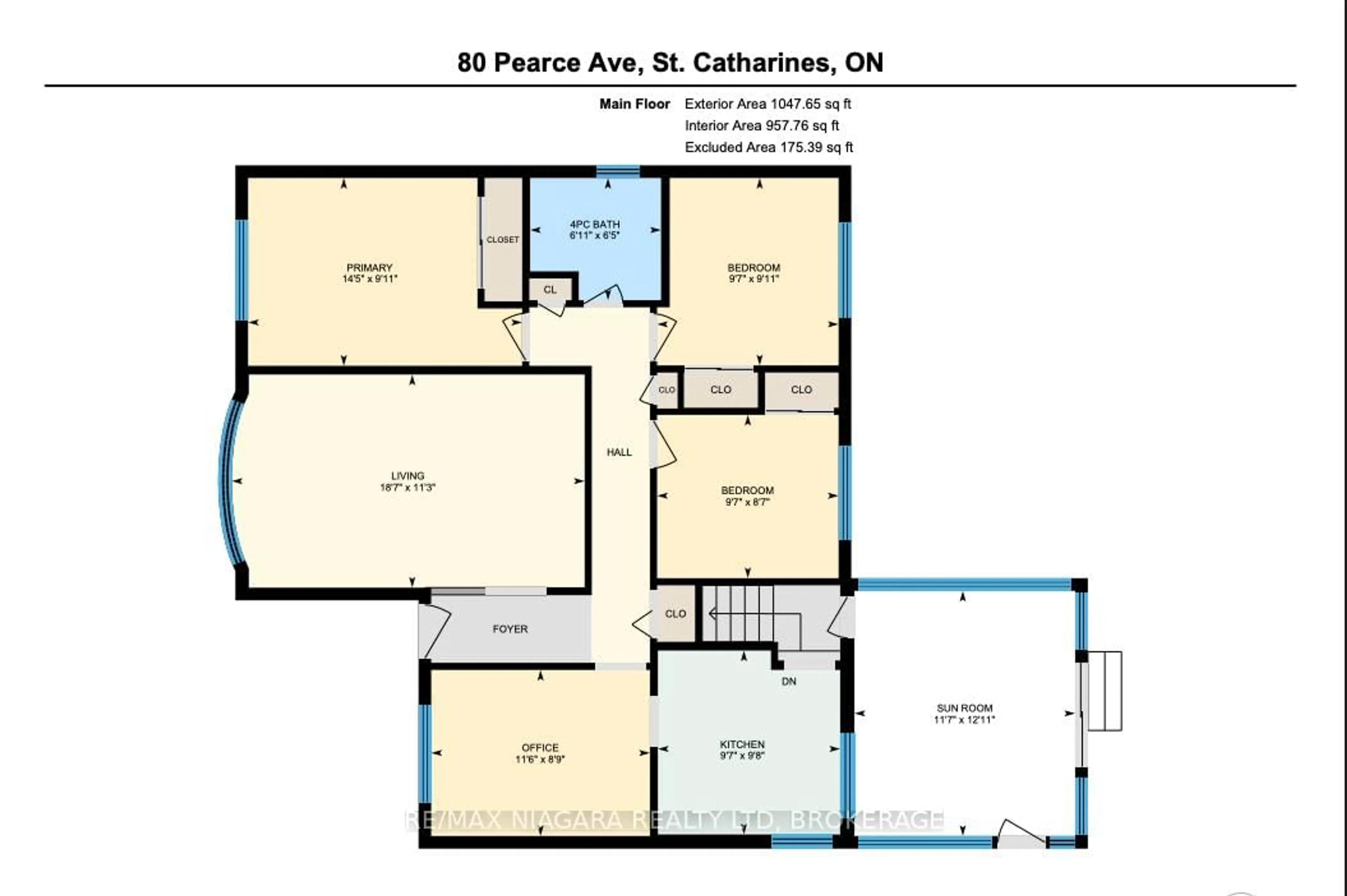 Floor plan for 80 Pearce Ave, St. Catharines Ontario L2M 6N5