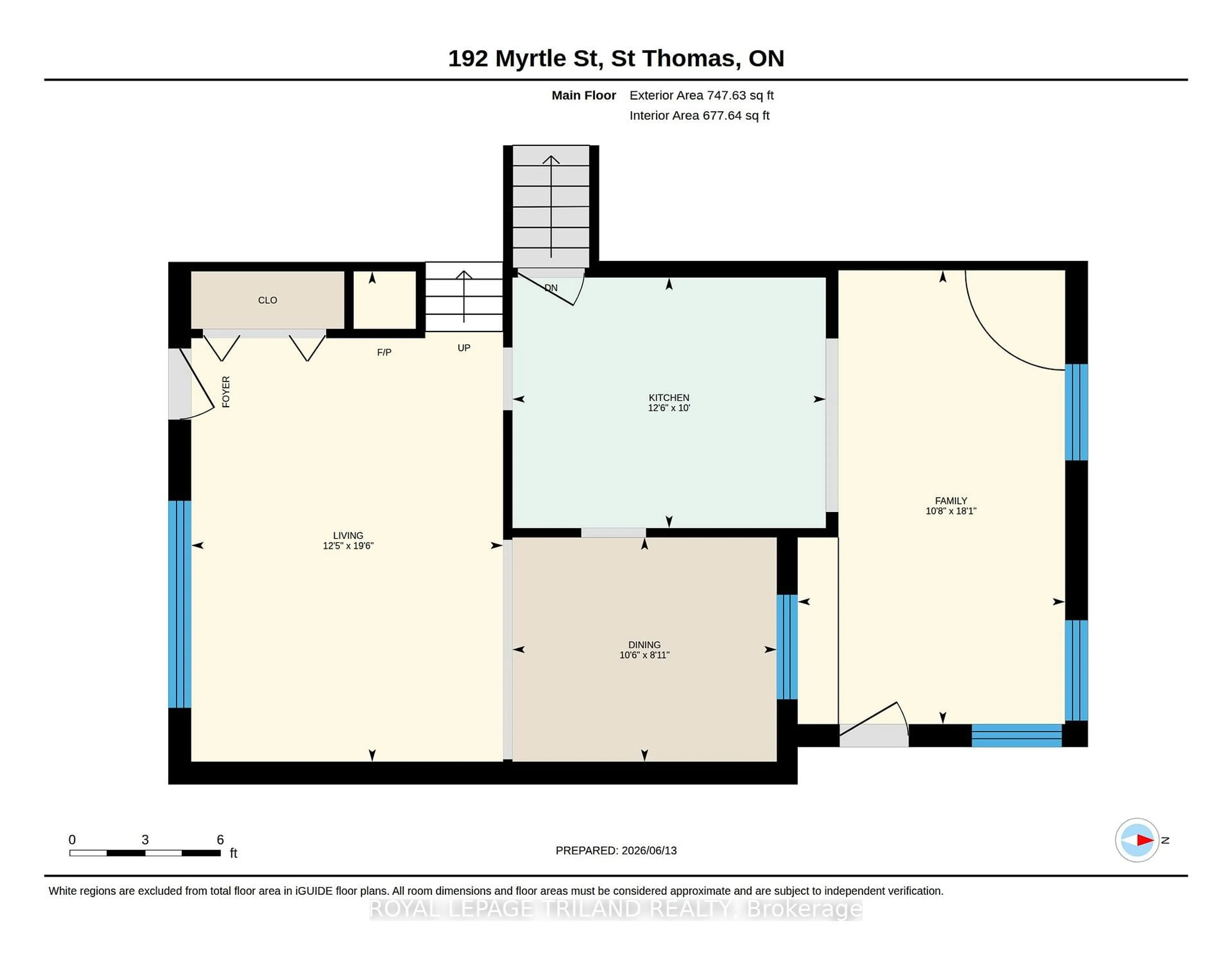 Floor plan for 192 Myrtle St, St. Thomas Ontario N5R 2G9