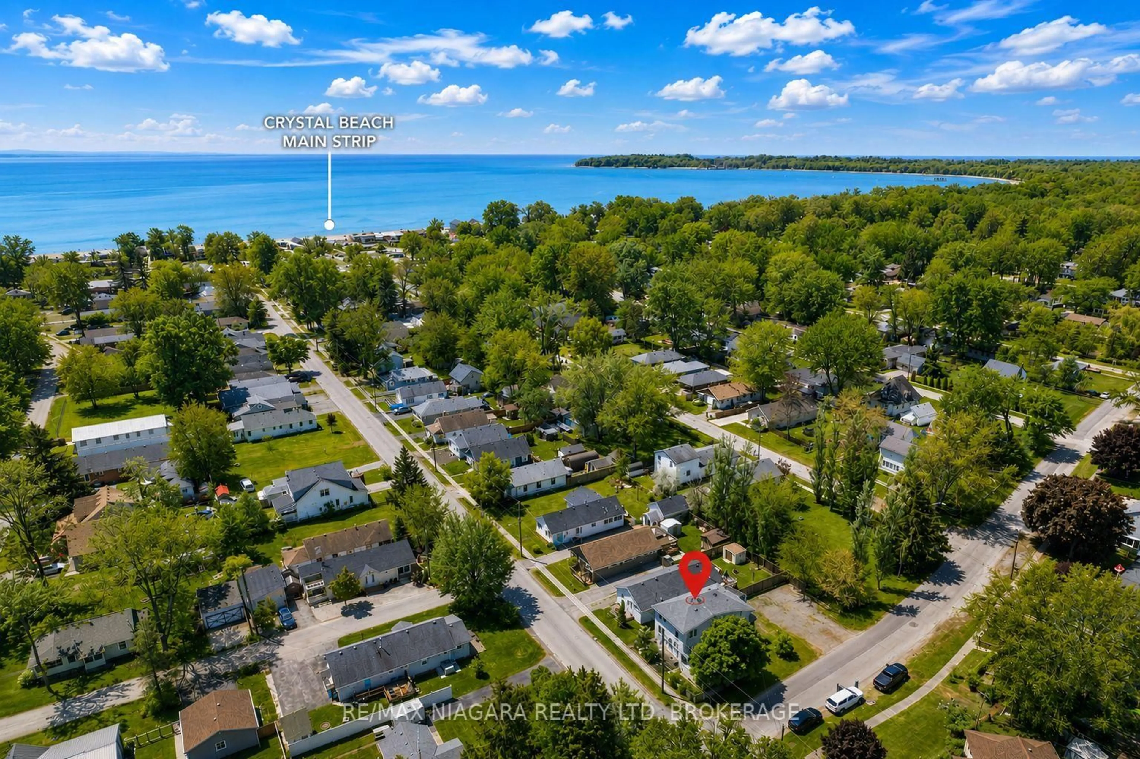 A pic from outside/outdoor area/front of a property/back of a property/a pic from drone, water/lake/river/ocean view for 283 Schooley Rd, Fort Erie Ontario L0S 1B0