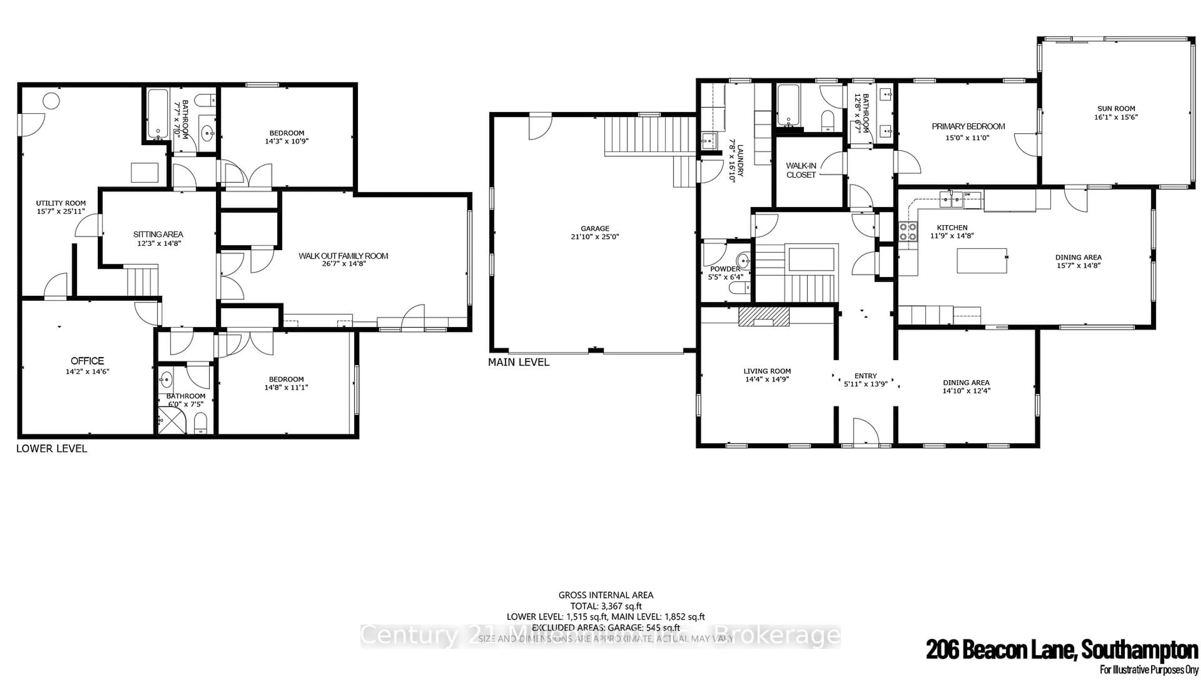 Floor plan for 206 BEACON Lane, Saugeen Shores Ontario N0H 2L0