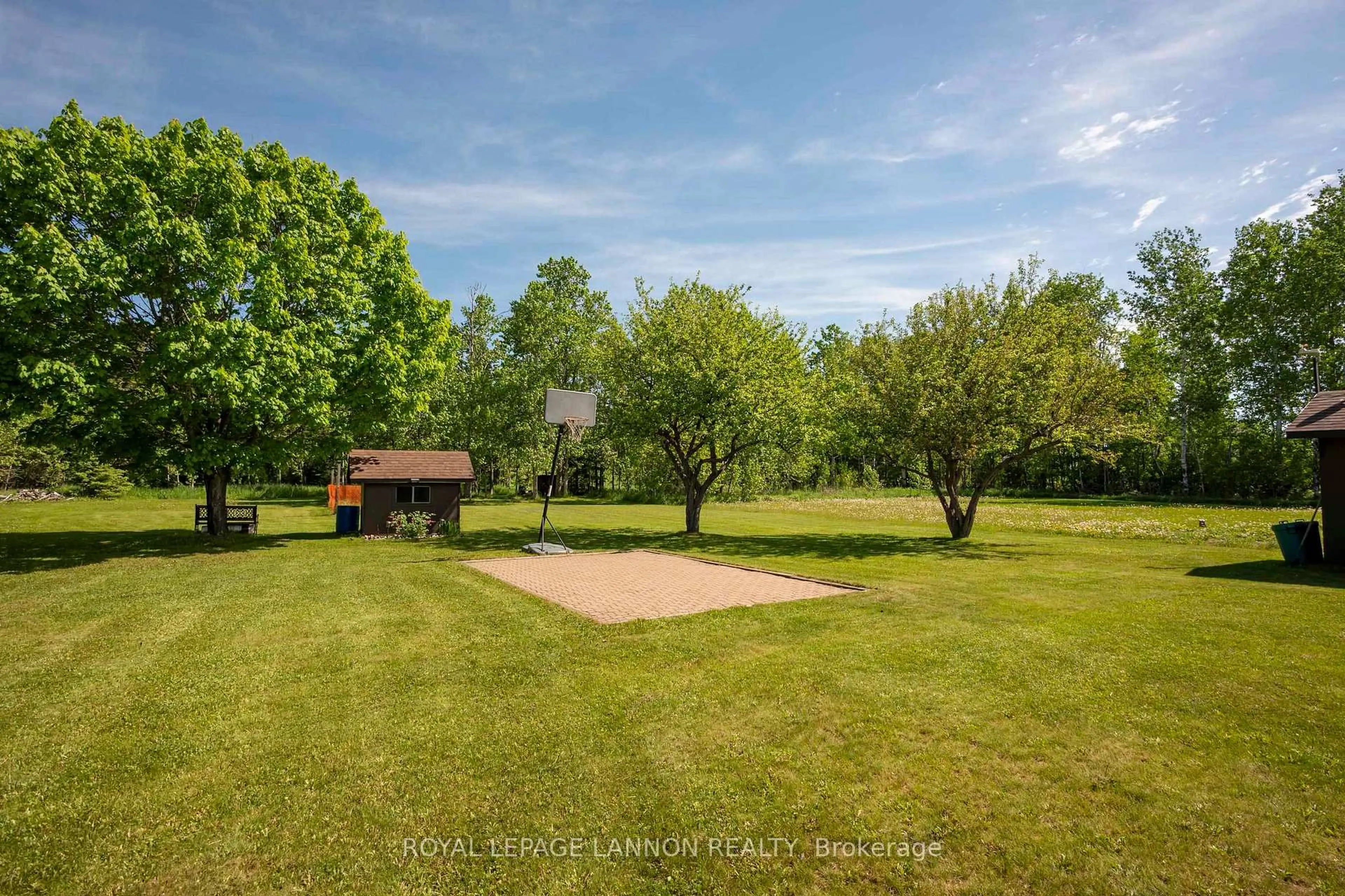 A pic from outside/outdoor area/front of a property/back of a property/a pic from drone, forest/trees view for 1308 John St. Rd., Thunder Bay Ontario P7B 2A3