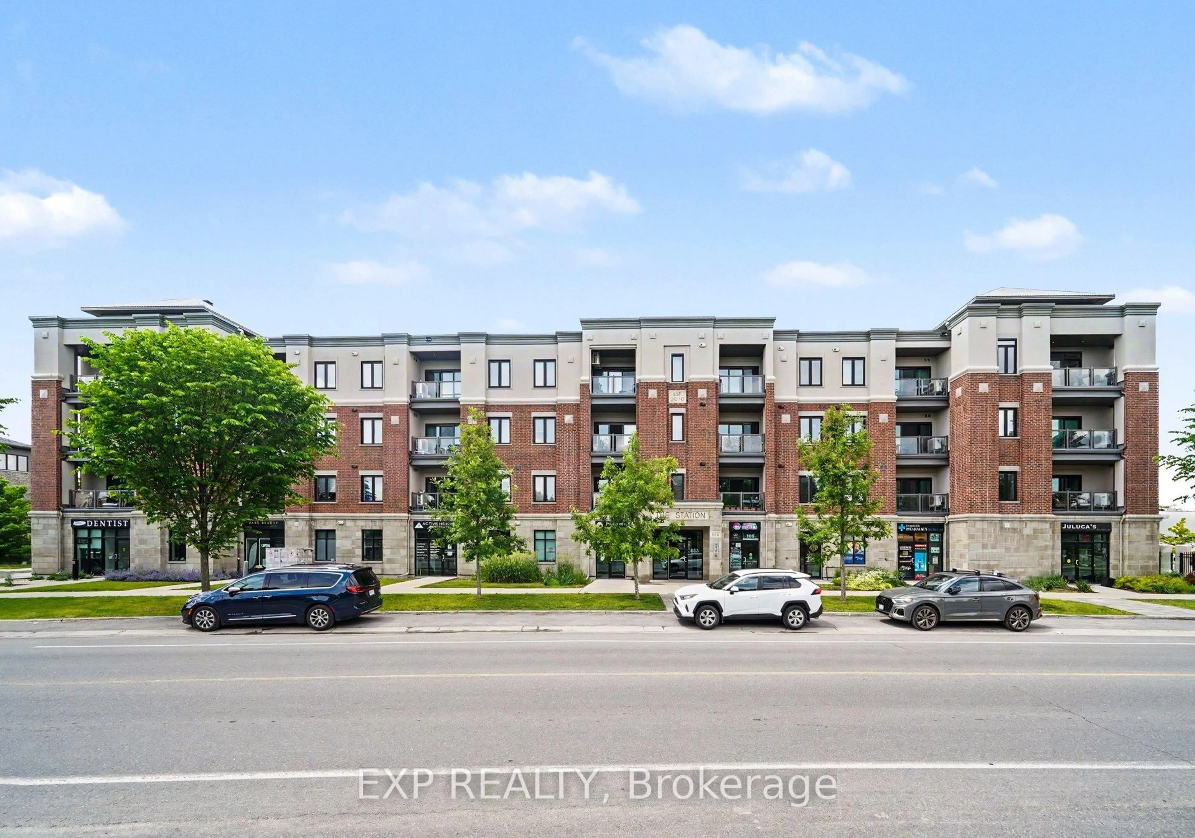 A pic from outside/outdoor area/front of a property/back of a property/a pic from drone, street for 615 Longfields Dr #405, Ottawa Ontario K2J 6J3
