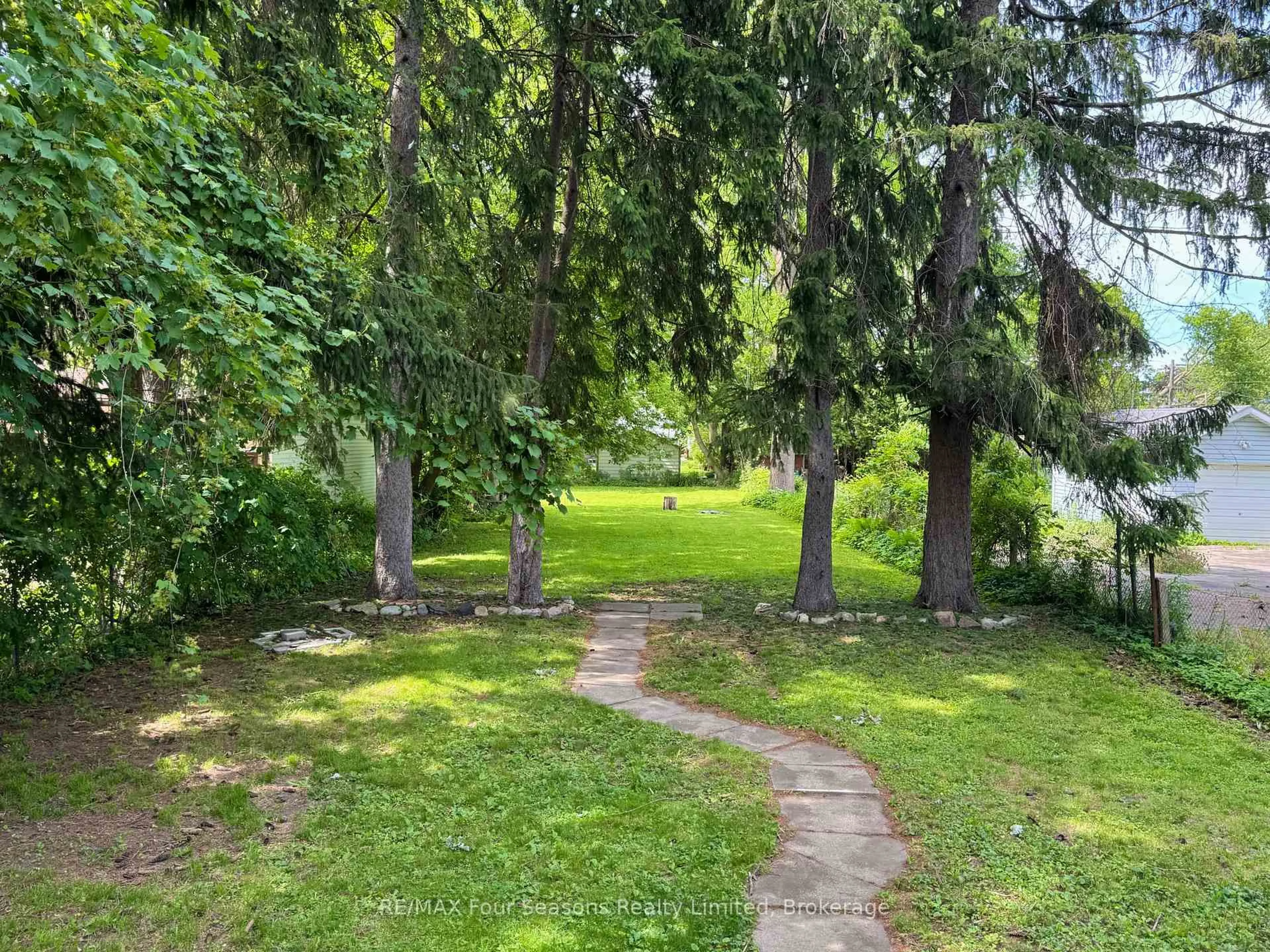 Patio, forest/trees view for 48 Elmwood Ave, London South Ontario N6C 1J3