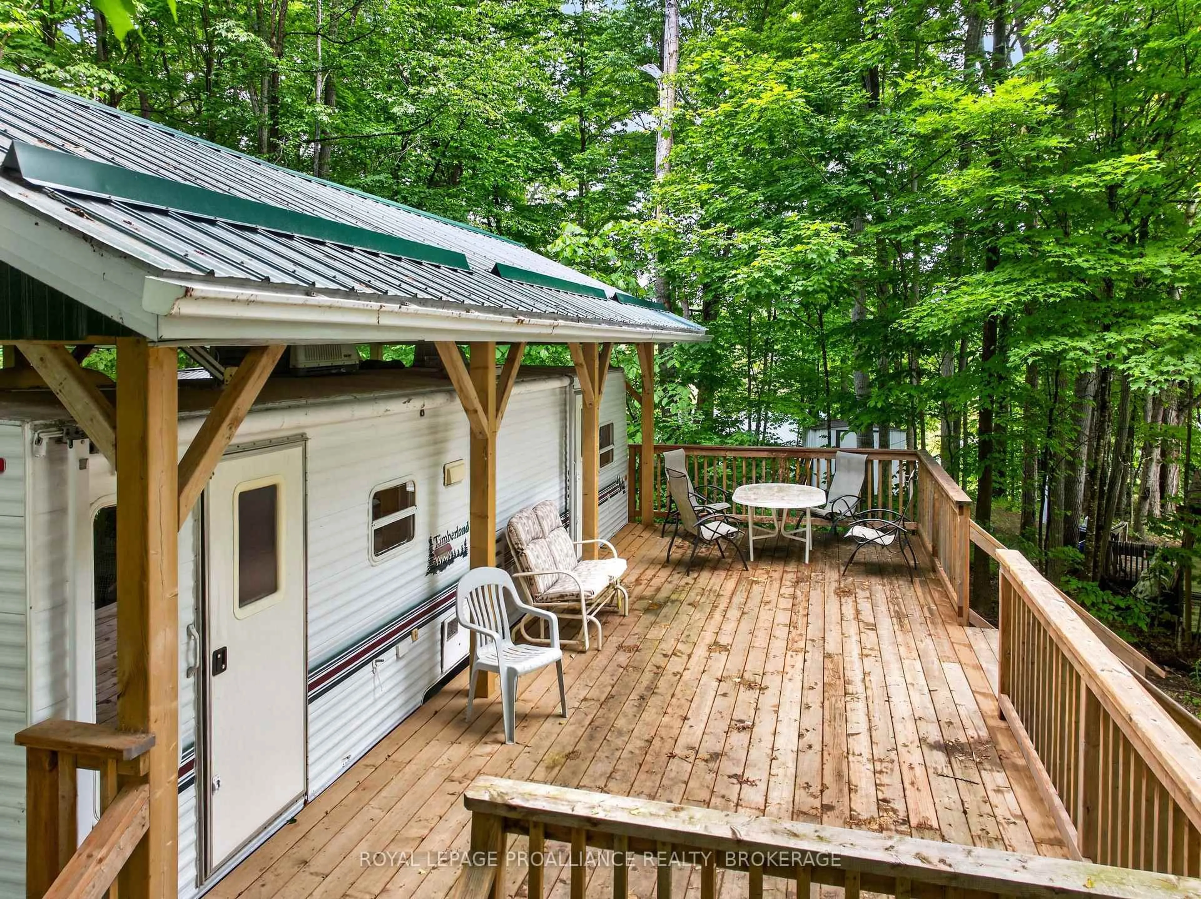 Patio, forest/trees view for 9 Glenford Lane #33, Godfrey Ontario K0H 1T0