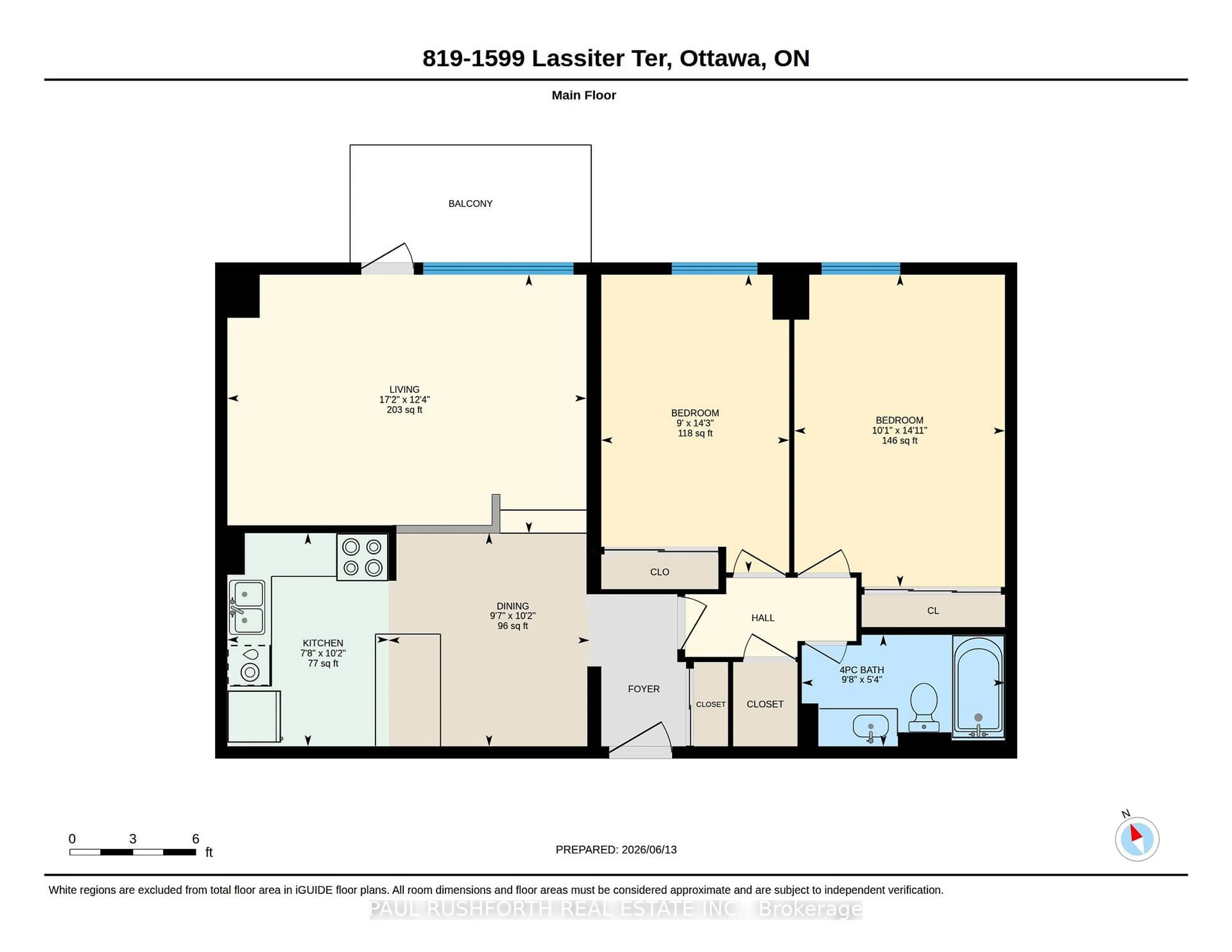Floor plan for 1599 Lassiter Terr #819, Ottawa Ontario K1J 8R6