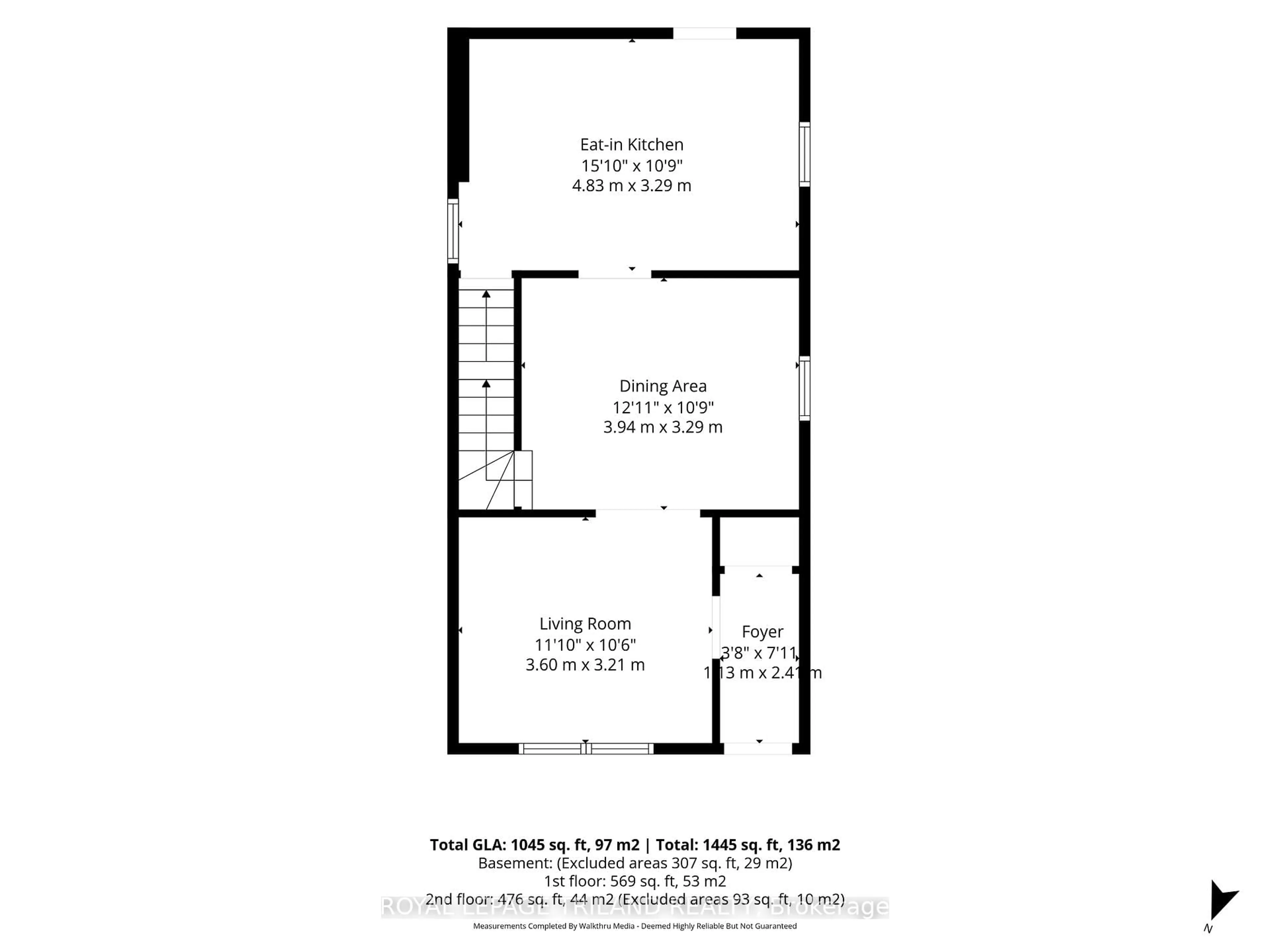 Floor plan for 1033 Trafalgar St, London East Ontario N5Z 1G5