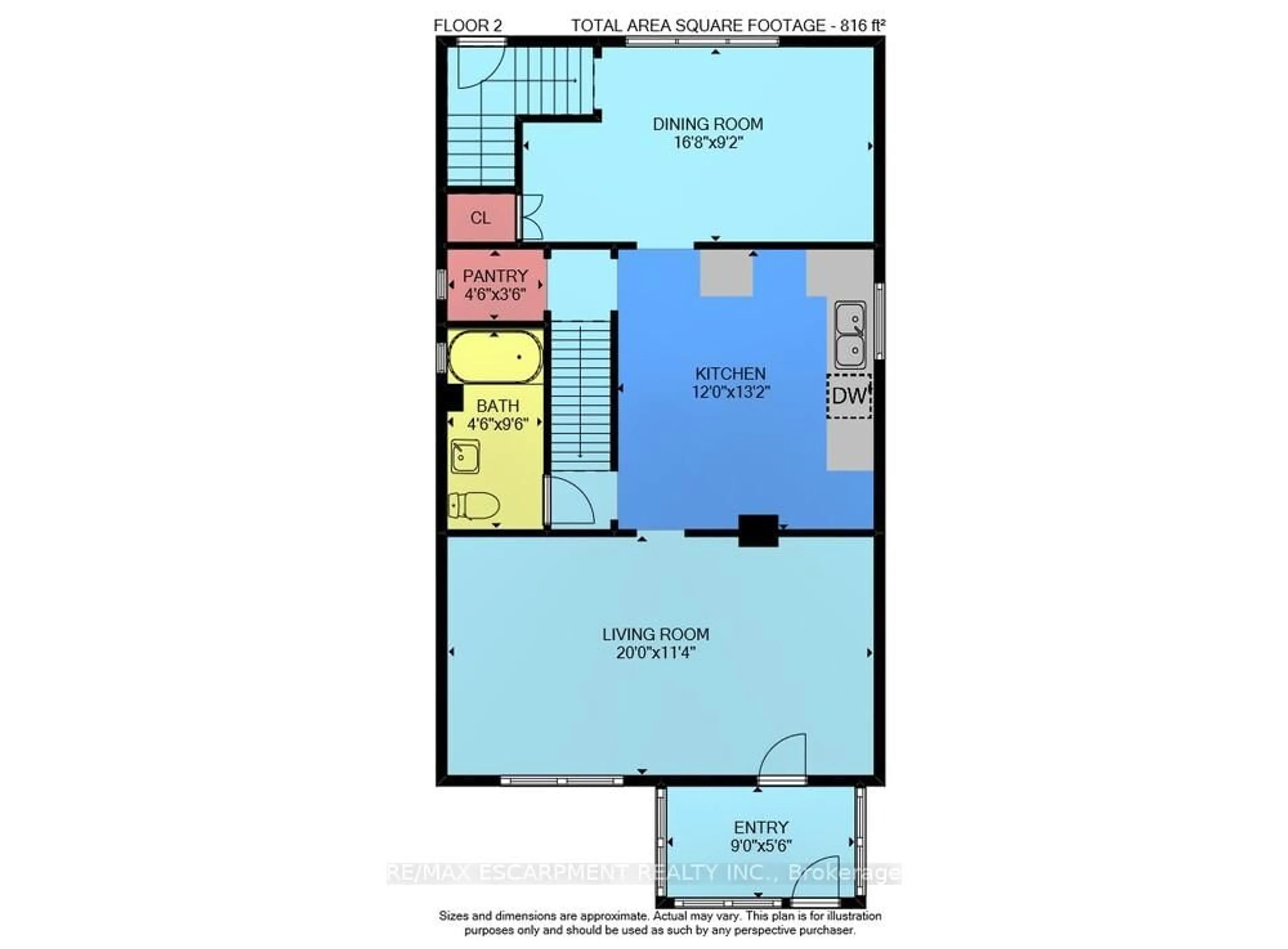 Floor plan for 28 Cambridge Ave, Hamilton Ontario L8H 1T5