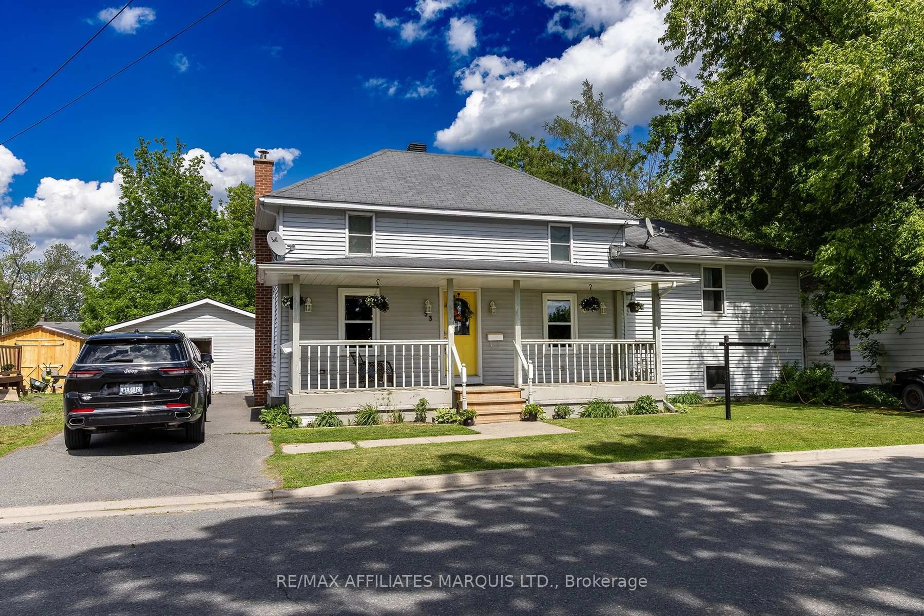 A pic from outside/outdoor area/front of a property/back of a property/a pic from drone, street for 53 Augusta St, South Dundas Ontario K0C 1X0