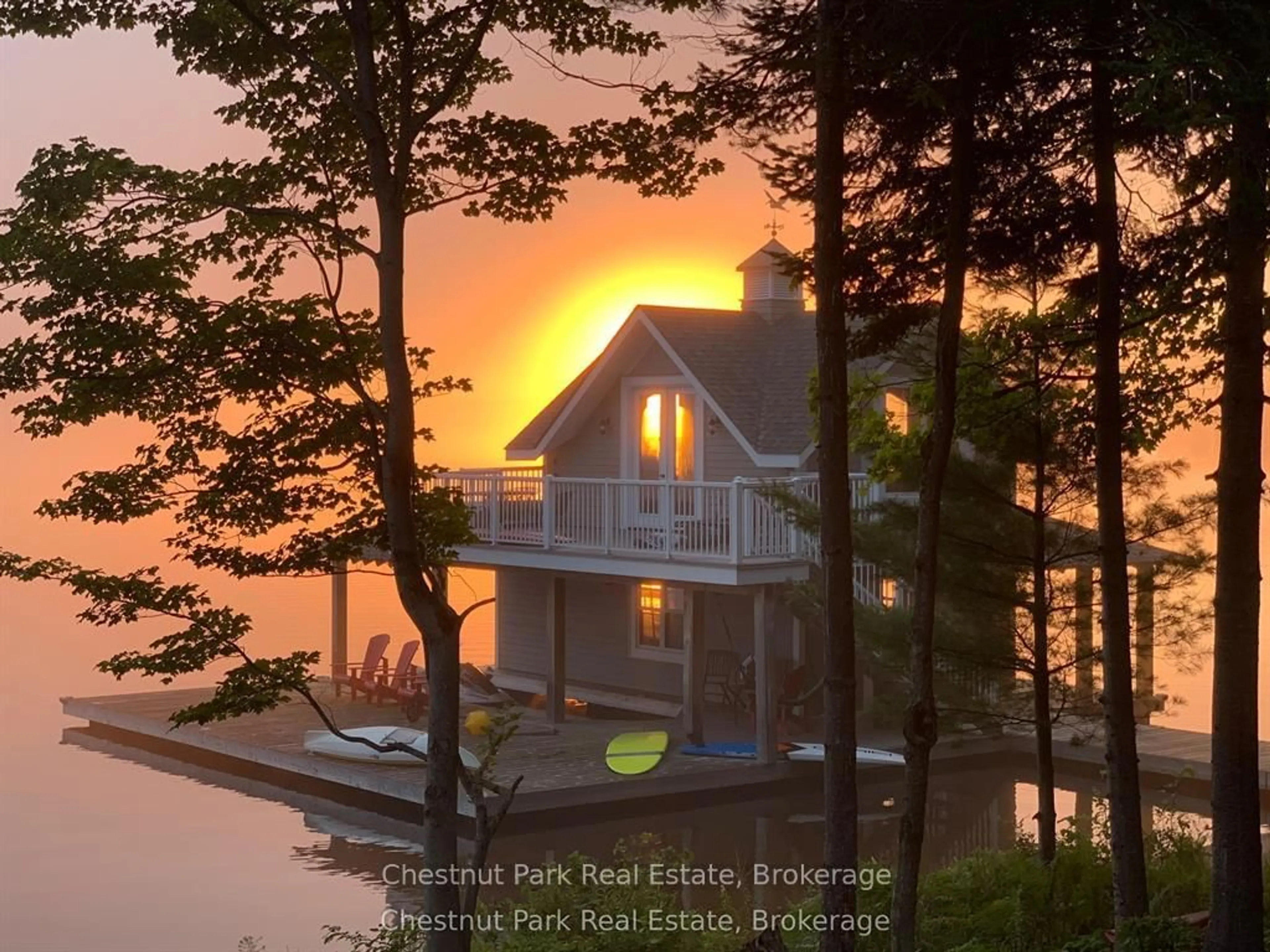 A pic from outside/outdoor area/front of a property/back of a property/a pic from drone, water/lake/river/ocean view for 624 Muskoka Road 10, Huntsville Ontario P0B 1L0