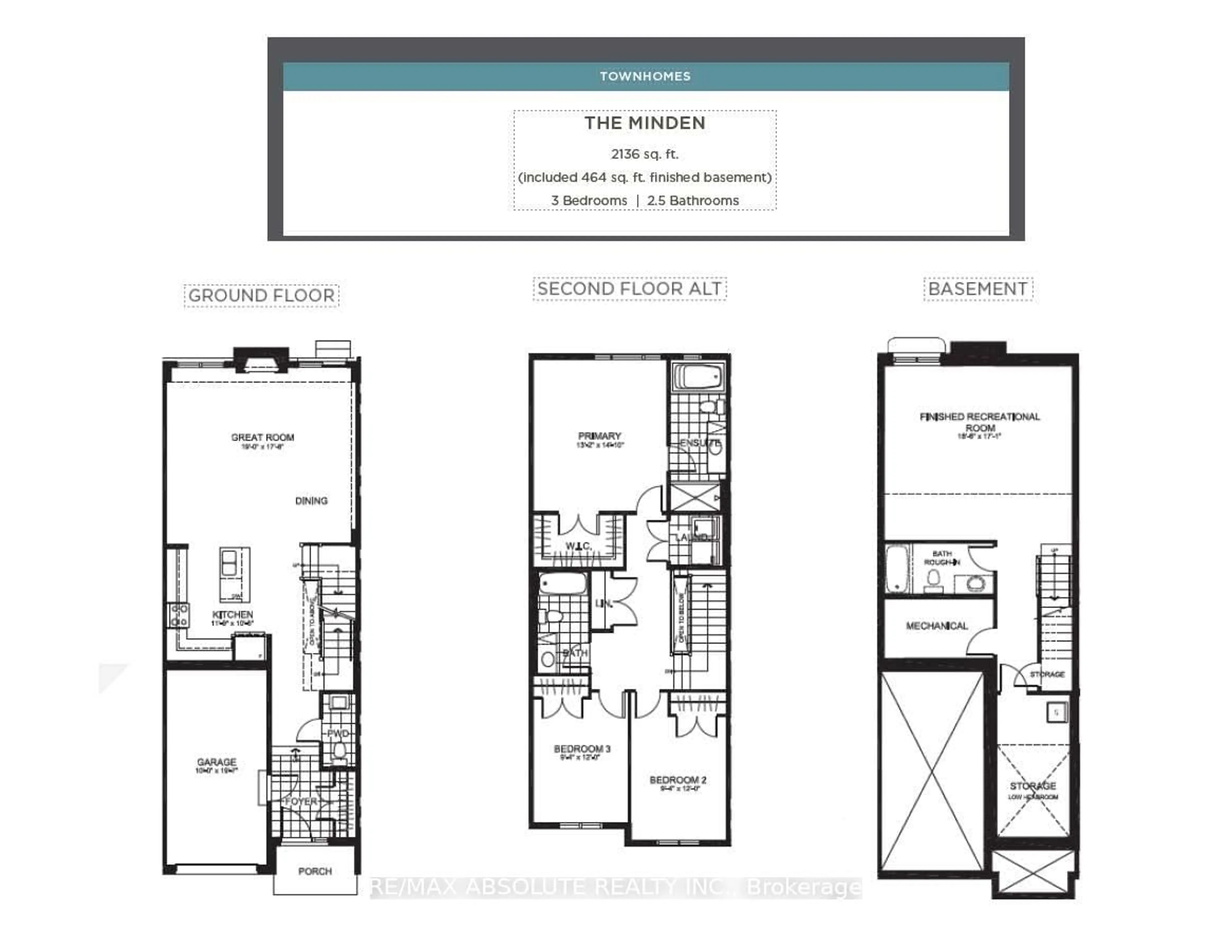 Floor plan for 538 KILSPINDIE Rdge, Ottawa Ontario K2J 6A2