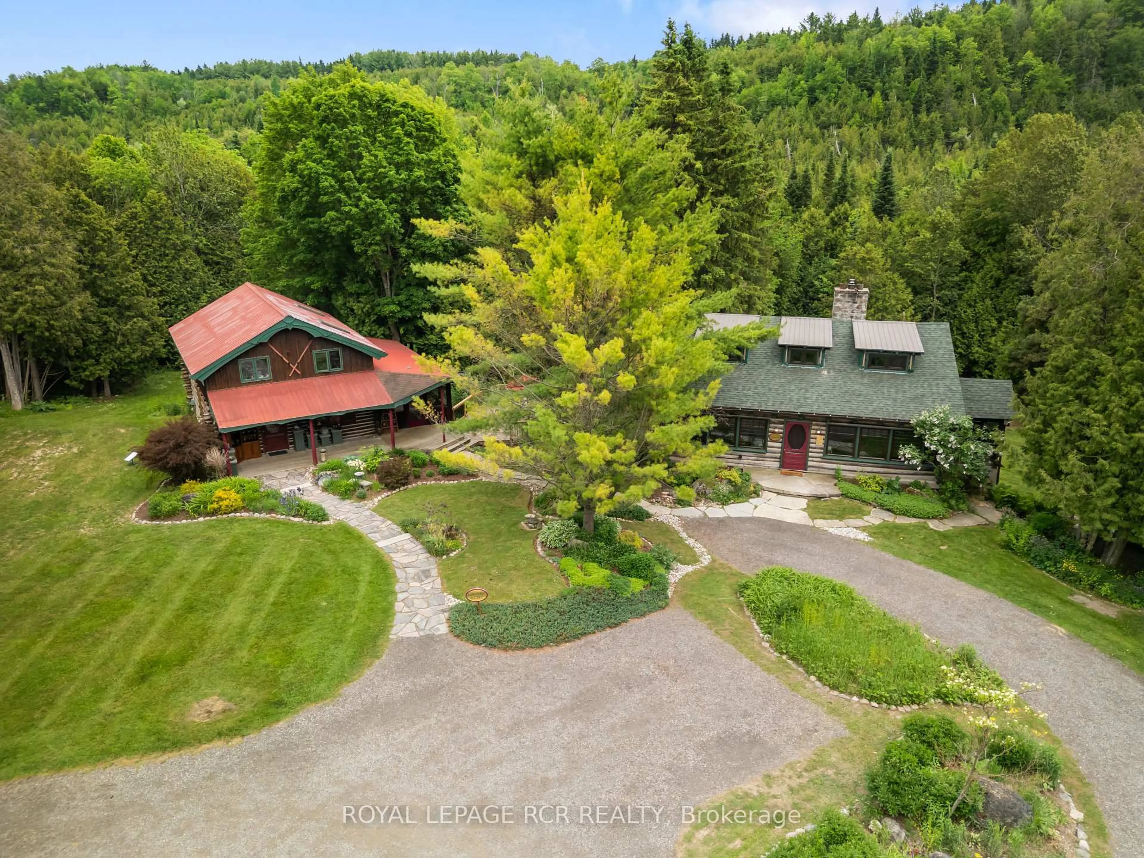 A pic from outside/outdoor area/front of a property/back of a property/a pic from drone, forest/trees view for 307114 Hockley Rd, Mono Ontario L9W 6N6