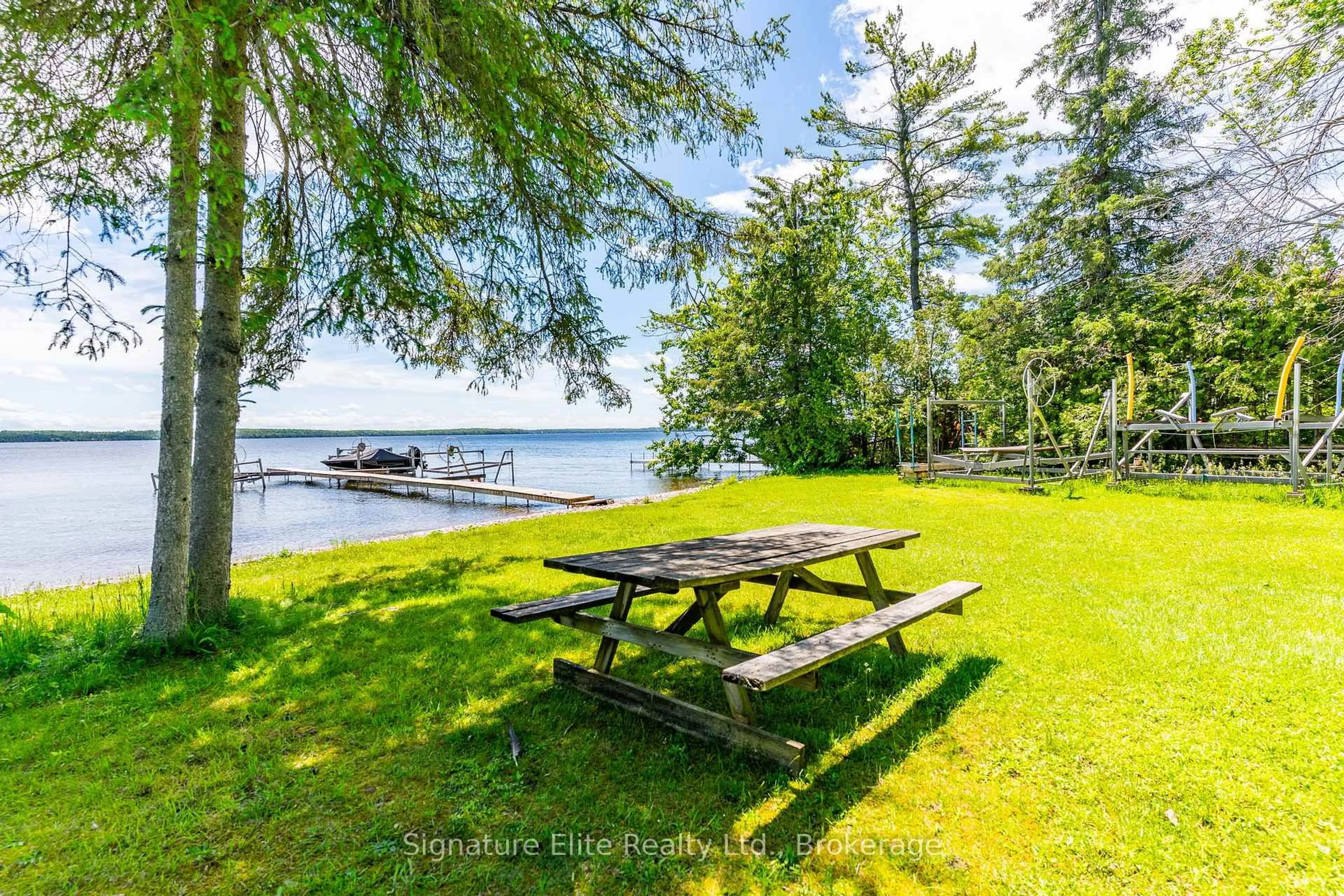 Patio, water/lake/river/ocean view for 20 Camelot Pl, Kawartha Lakes Ontario K0M 2B0