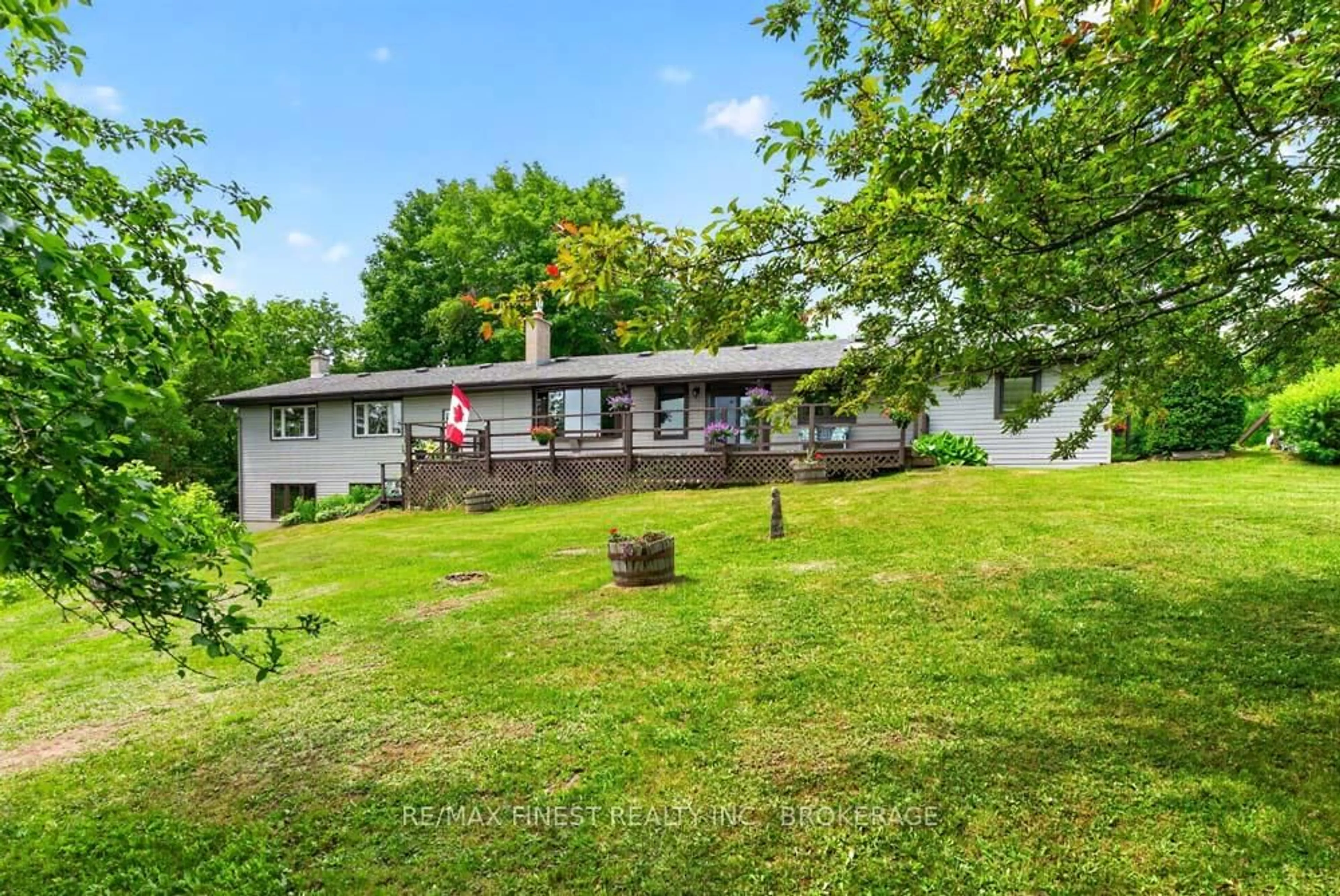 A pic from outside/outdoor area/front of a property/back of a property/a pic from drone, water/lake/river/ocean view for 1034 Sally Lane, Sydenham Ontario K0H 2T0