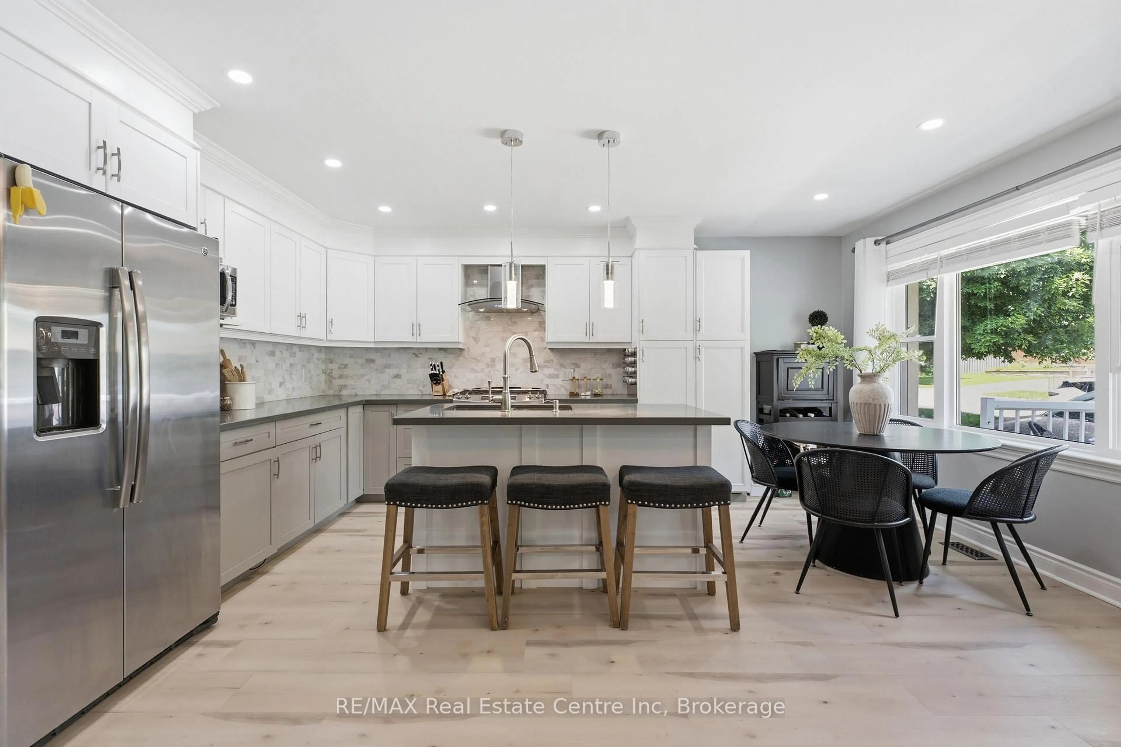 Contemporary kitchen, ceramic/tile floor for 10 Calgary Ave, Guelph Ontario N1E 4M2