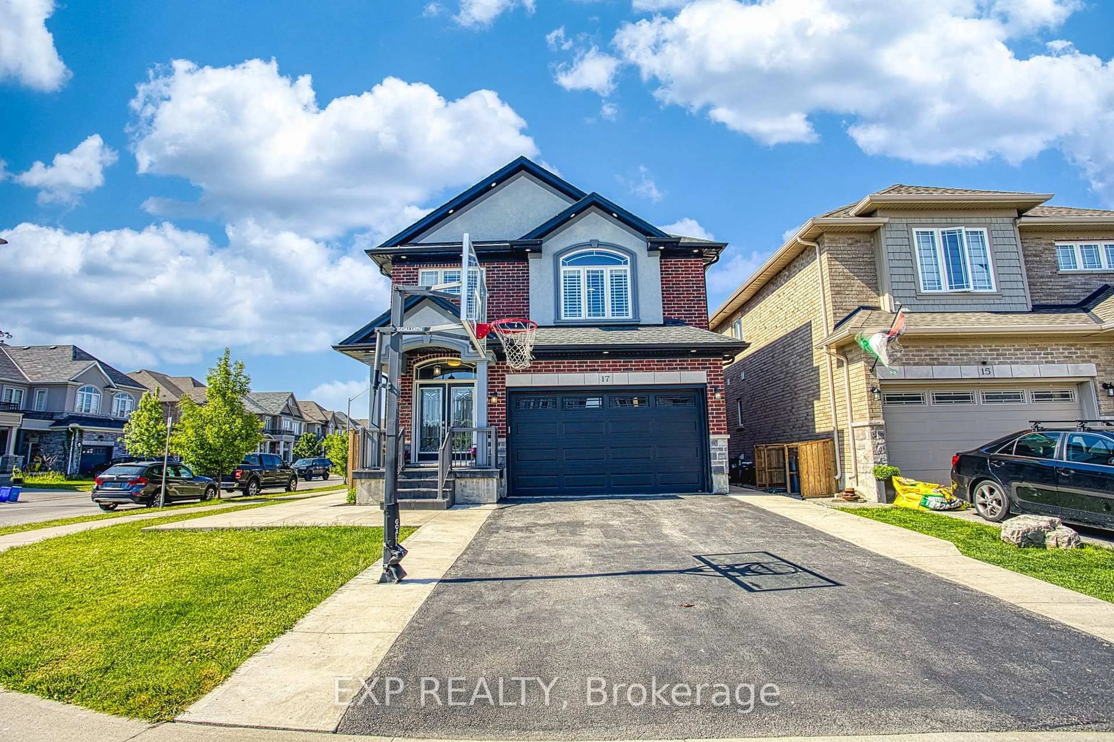 Home with brick exterior material, street for 17 Narbonne Cres, Hamilton Ontario L8J 0J7