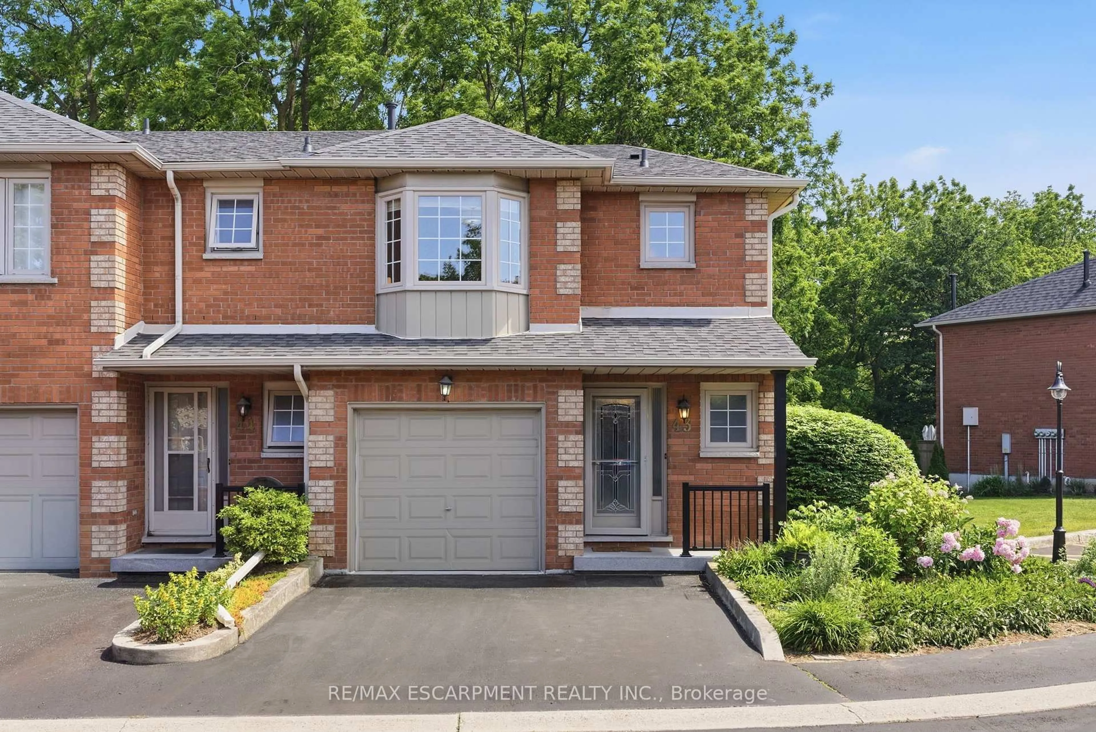 Home with brick exterior material, street for 255 Mount Albion Rd #43, Hamilton Ontario L8K 6P8
