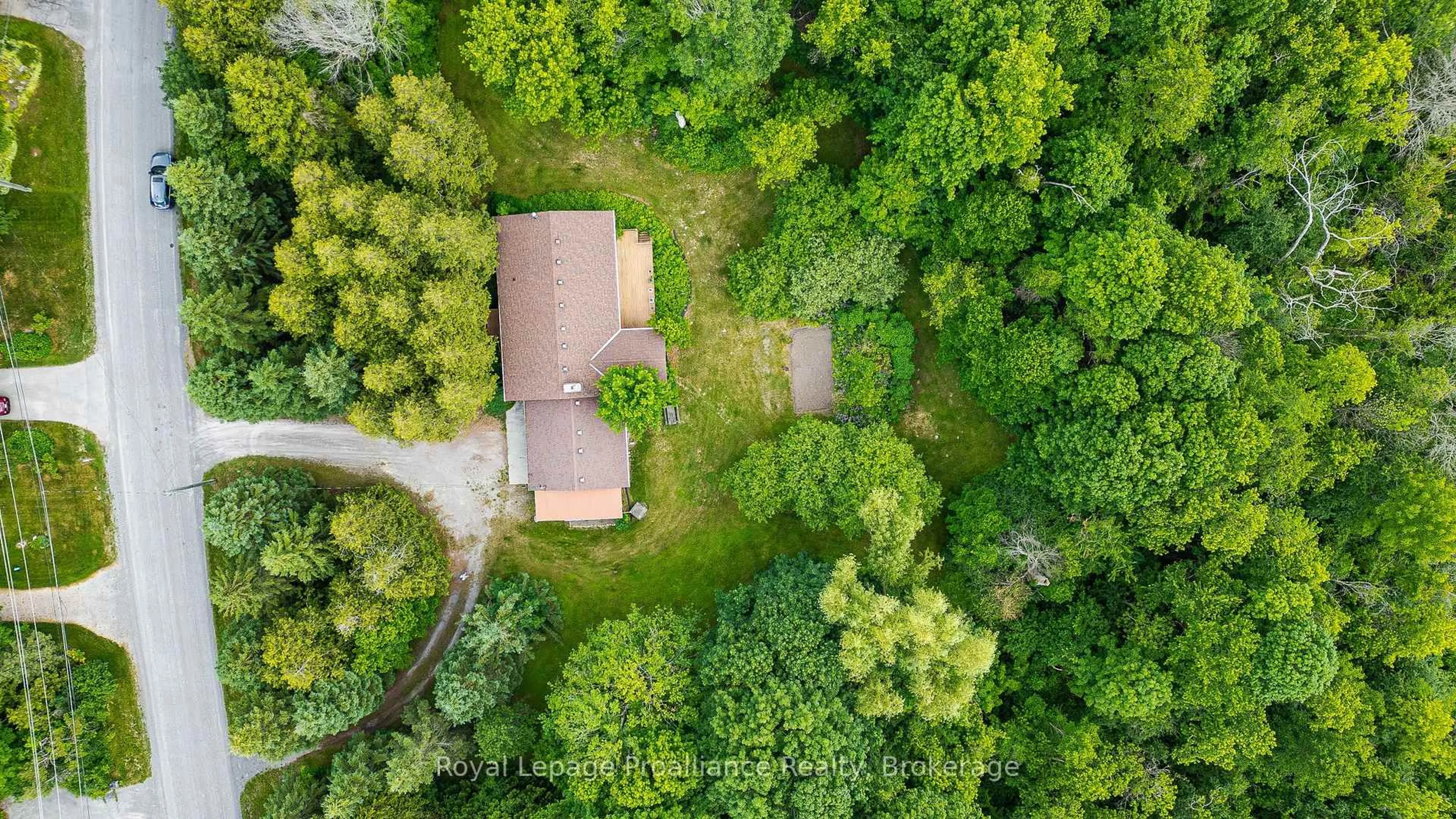 A pic from outside/outdoor area/front of a property/back of a property/a pic from drone, forest/trees view for 326 Scuttlehole Rd, Belleville Ontario K0K 2V0