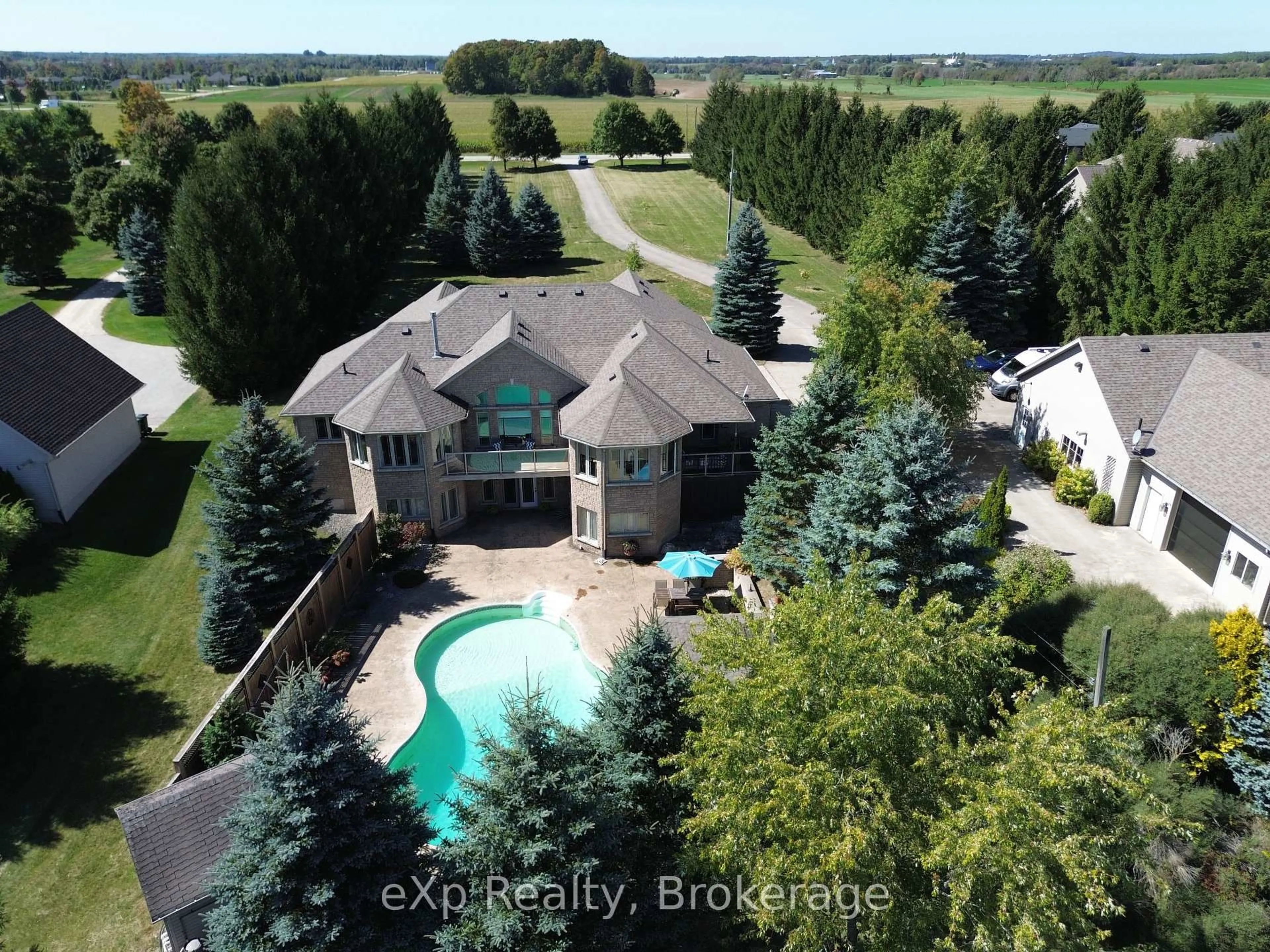 A pic from outside/outdoor area/front of a property/back of a property/a pic from drone, water/lake/river/ocean view for 411321 Southgate Sr 41 Sdrd, Southgate Ontario N0G 2L0