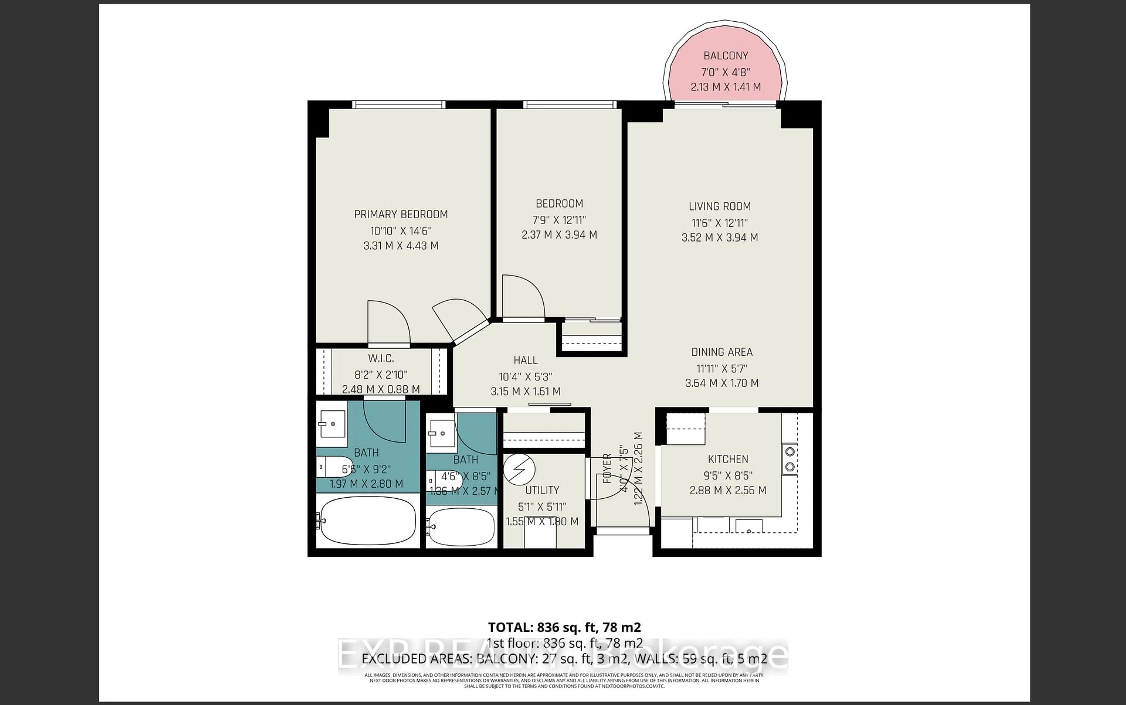 Floor plan for 1440 Heron Rd #312, Ottawa Ontario K1V 0X2