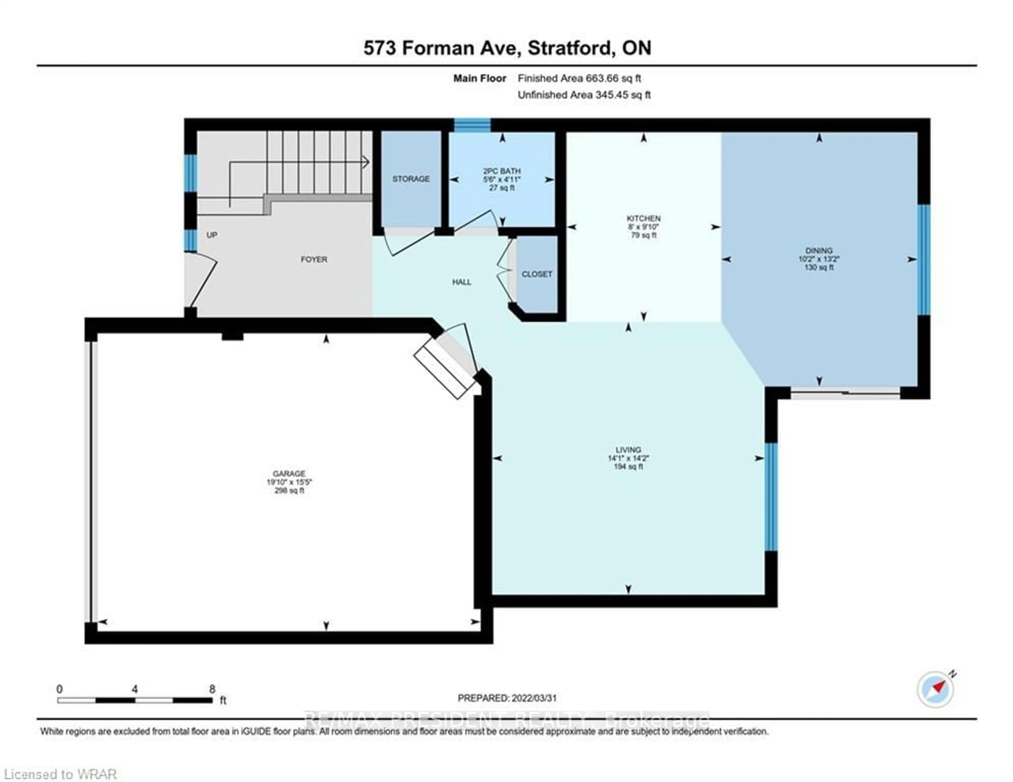 Floor plan for 573 Forman Ave, Stratford Ontario N5A 0B3