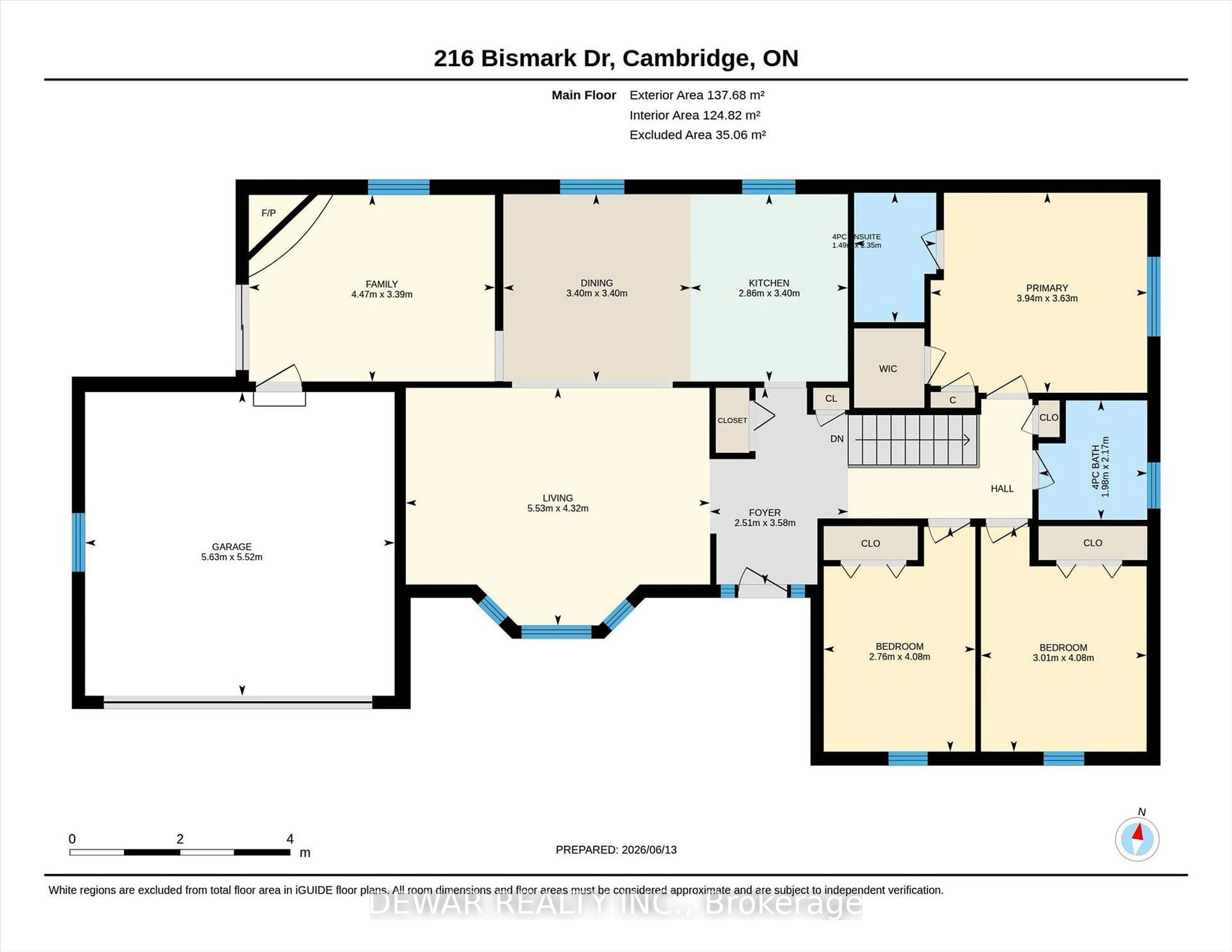 Floor plan for 216 Bismark Dr, Cambridge Ontario N1S 4Y5