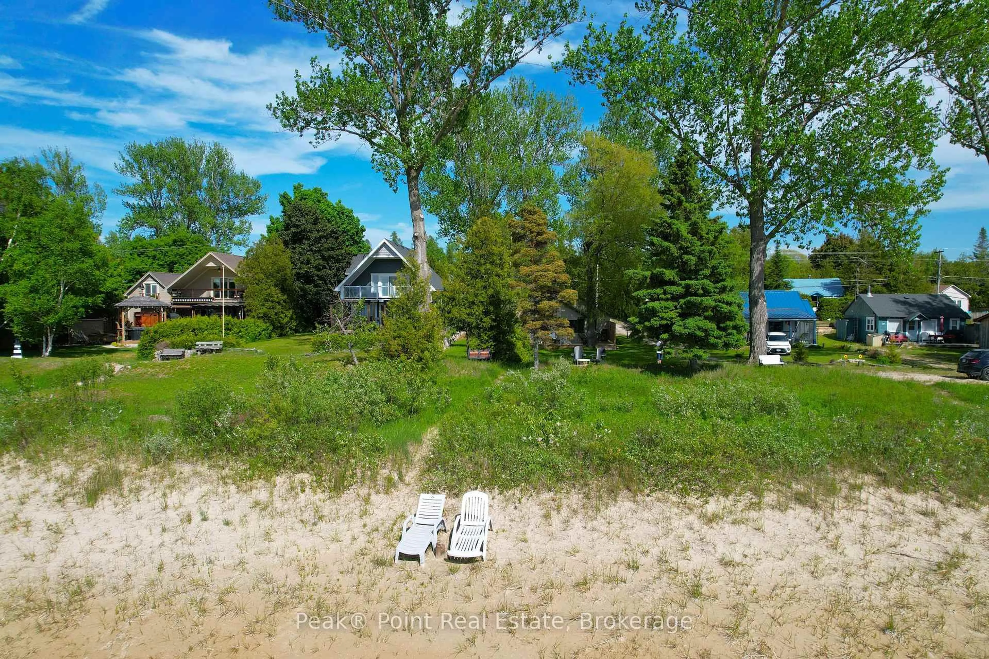 A pic from outside/outdoor area/front of a property/back of a property/a pic from drone, water/lake/river/ocean view for 47 5TH Ave, Native Leased Lands Ontario N0H 2G0