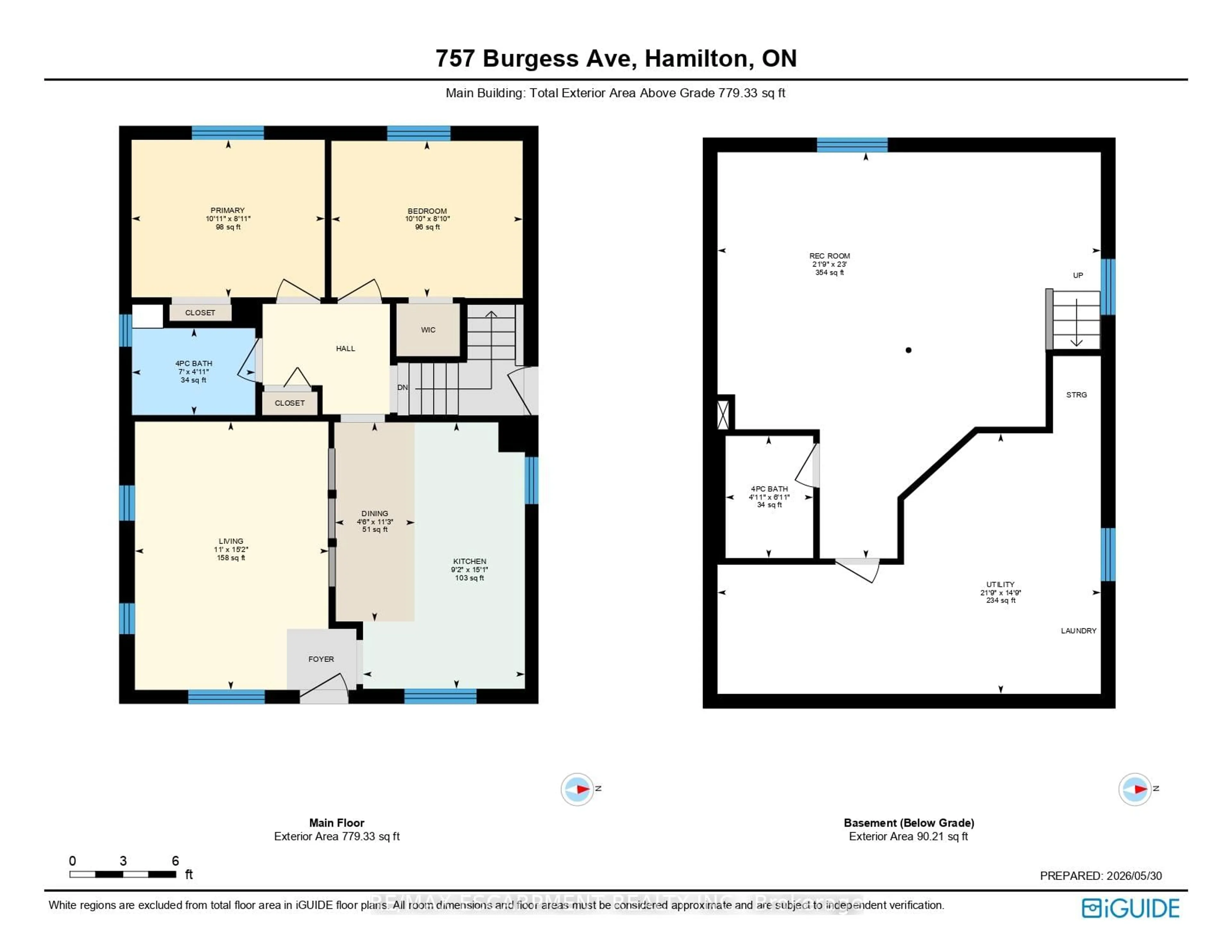 Floor plan for 757 Burgess Ave, Hamilton Ontario L8H 6J5