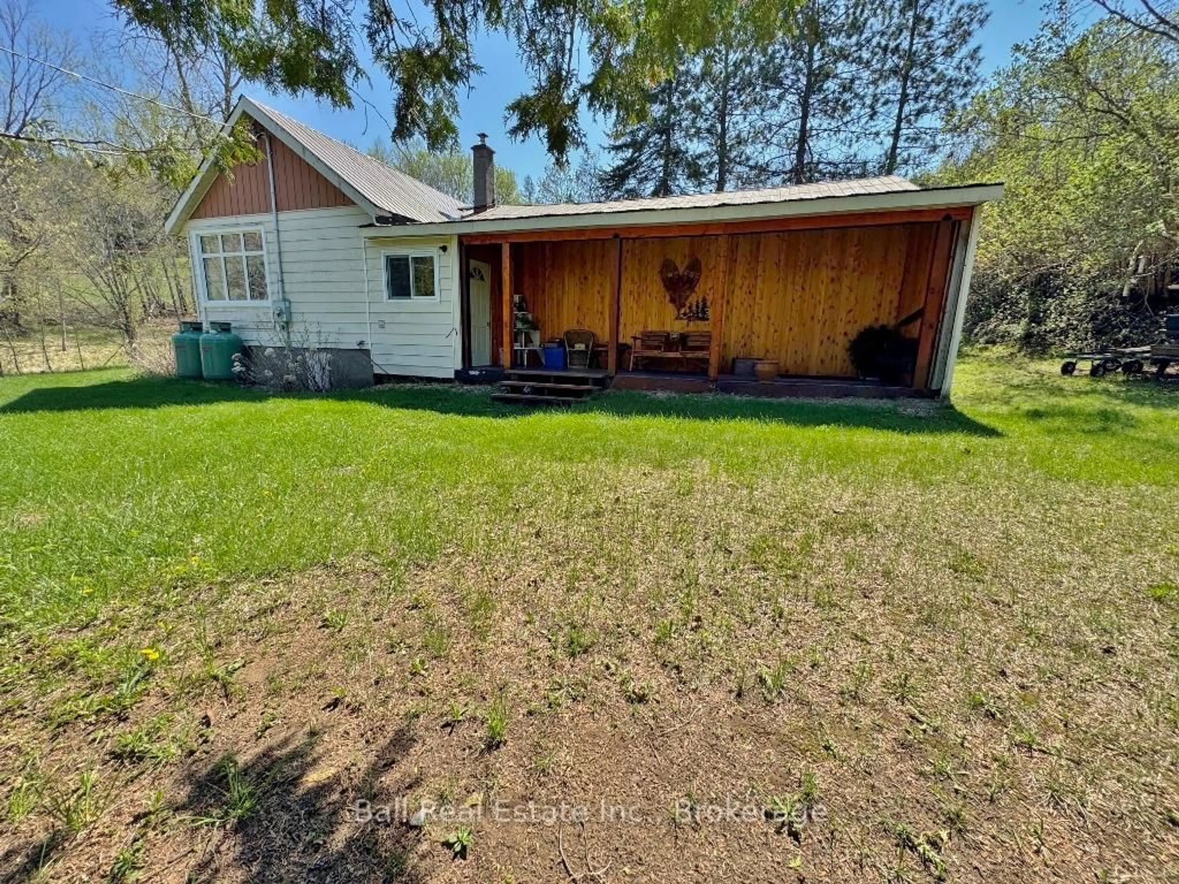 A pic from outside/outdoor area/front of a property/back of a property/a pic from drone, water/lake/river/ocean view for 145 Old L'Amable Rd, Bancroft Ontario K0L 1C0