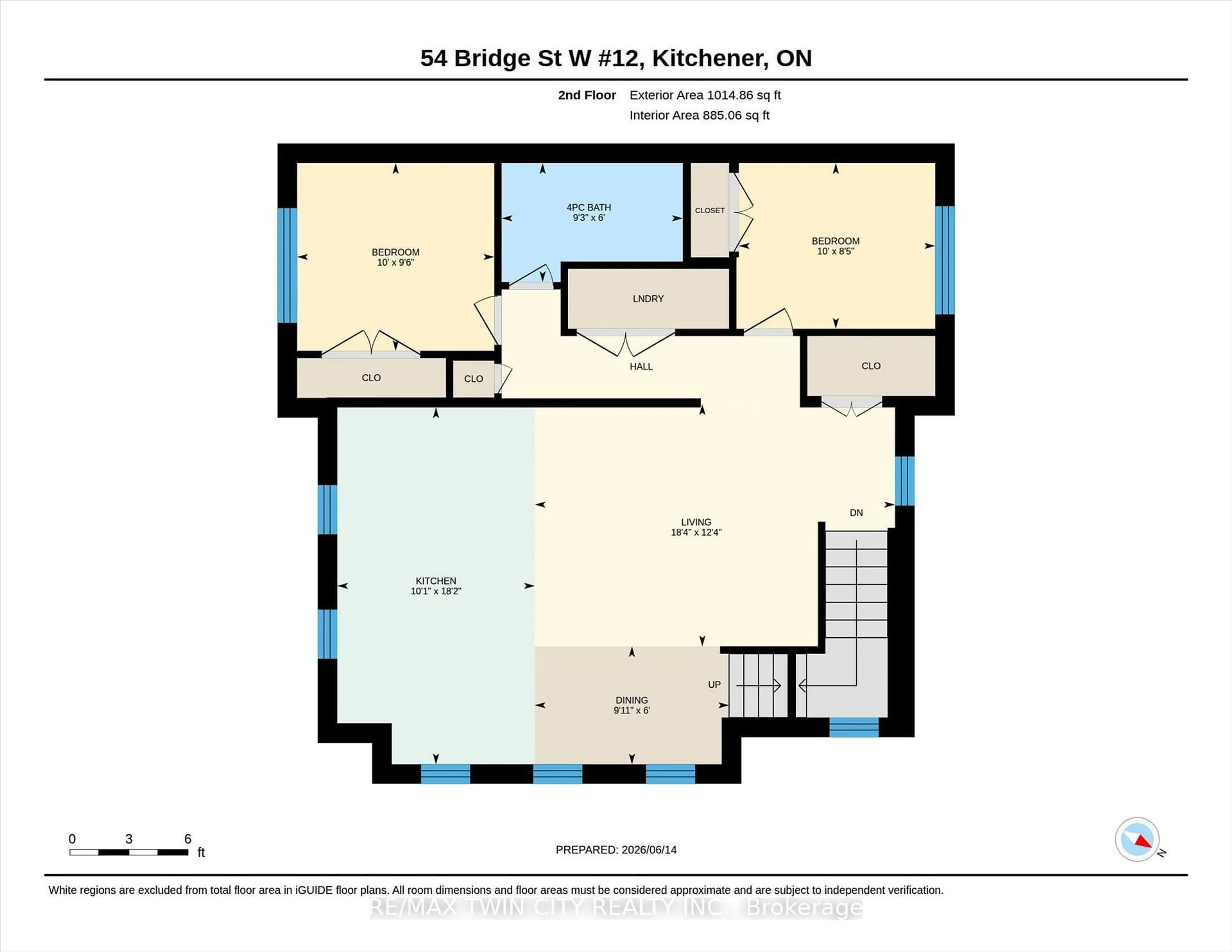 Floor plan for 54 Bridge St #12, Kitchener Ontario N2K 0G4