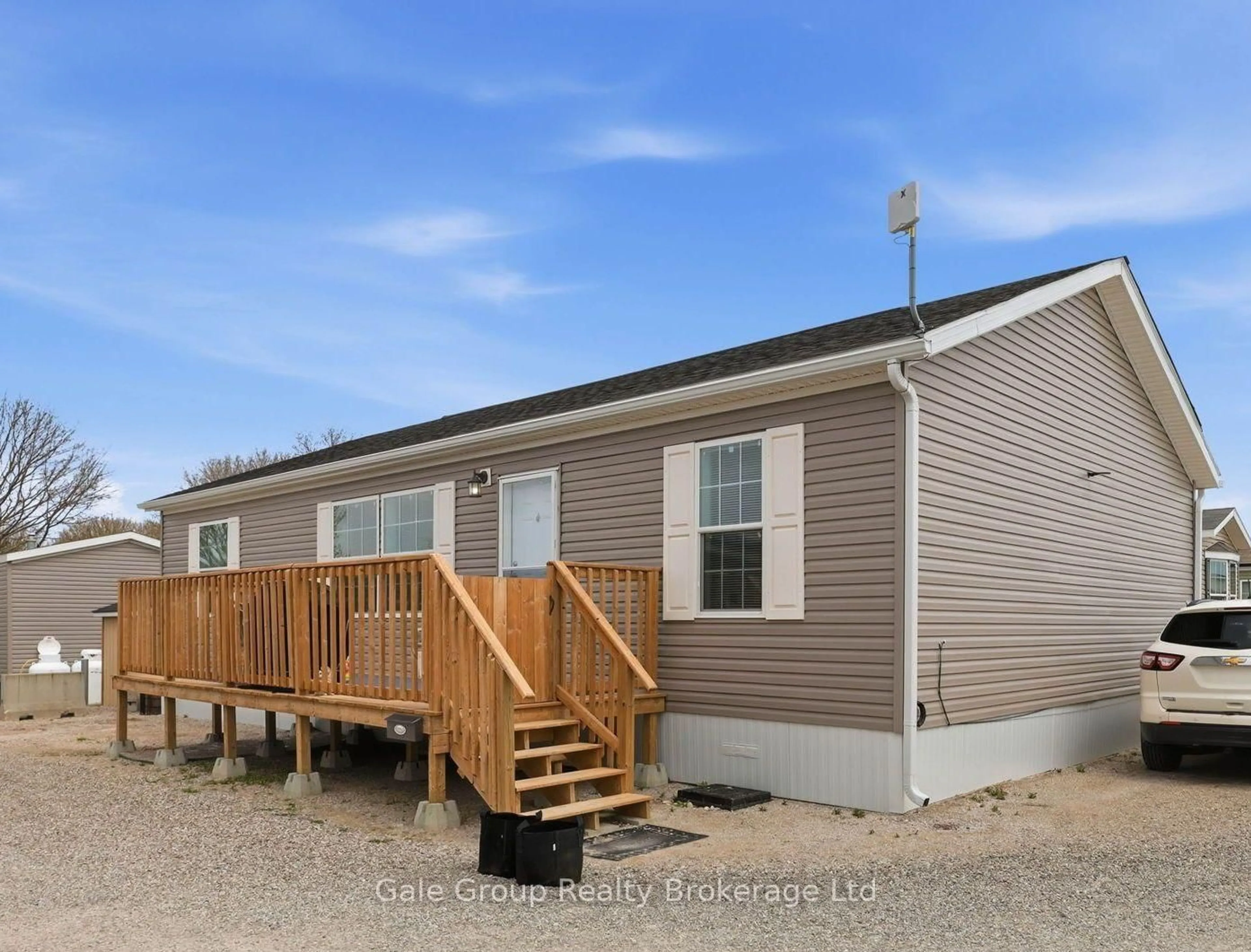 Home with vinyl exterior material, street for 99 Fourth Concession Rd #640, Brant Ontario N0E 1A0