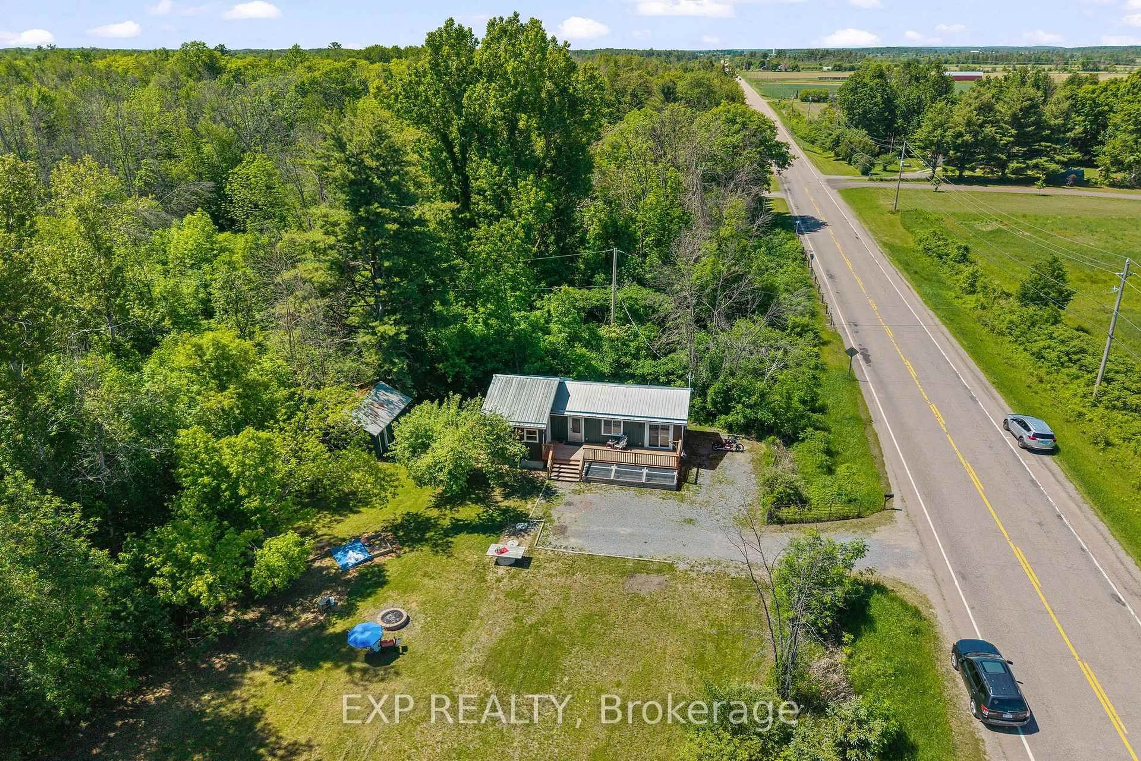A pic from outside/outdoor area/front of a property/back of a property/a pic from drone, building for 1511 Queens Line, Cobden Ontario K0J 1K0