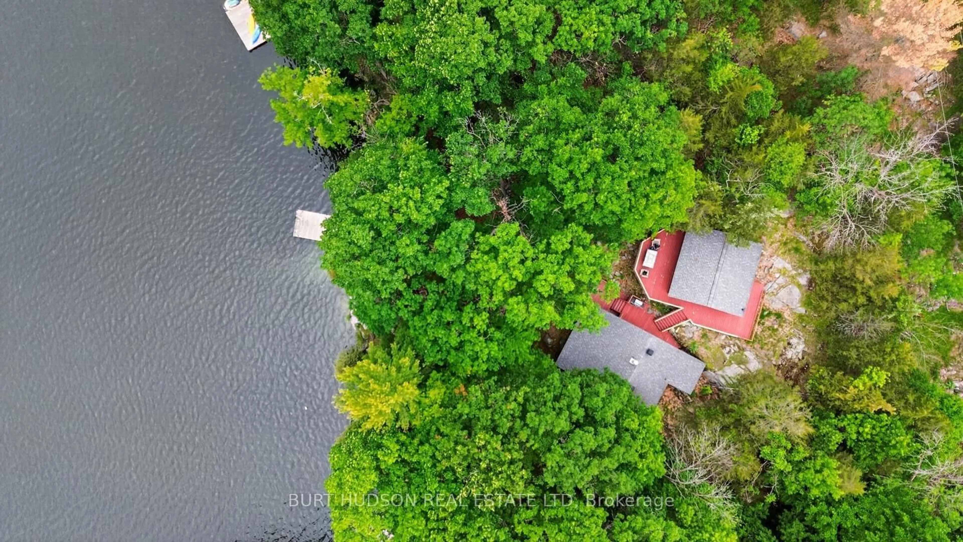 A pic from outside/outdoor area/front of a property/back of a property/a pic from drone, water/lake/river/ocean view for 8 Birch Island, Rideau Lakes Ontario K0G 1E0
