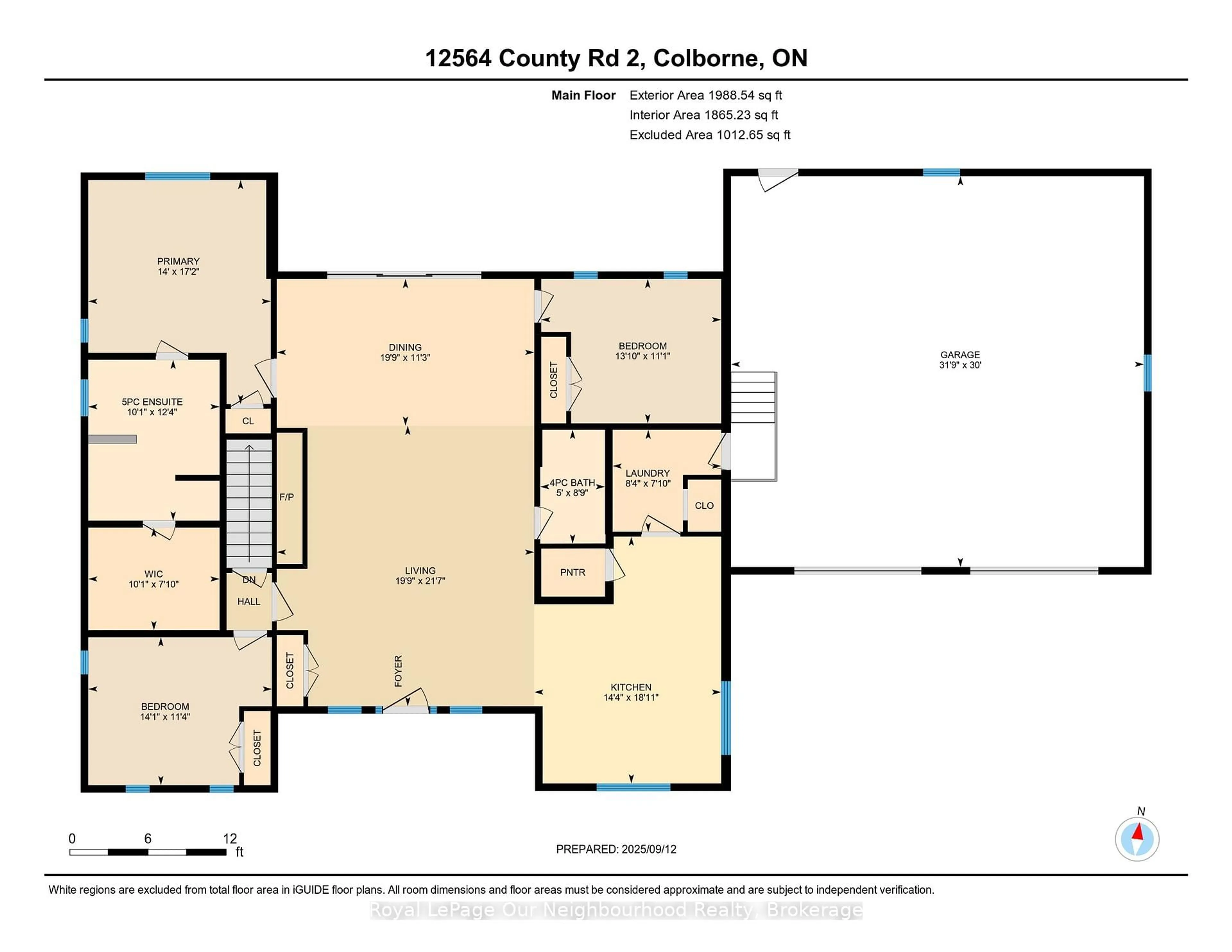 Floor plan for 12564 County Rd 2 Rd, Alnwick/Haldimand Ontario K0K 1S0